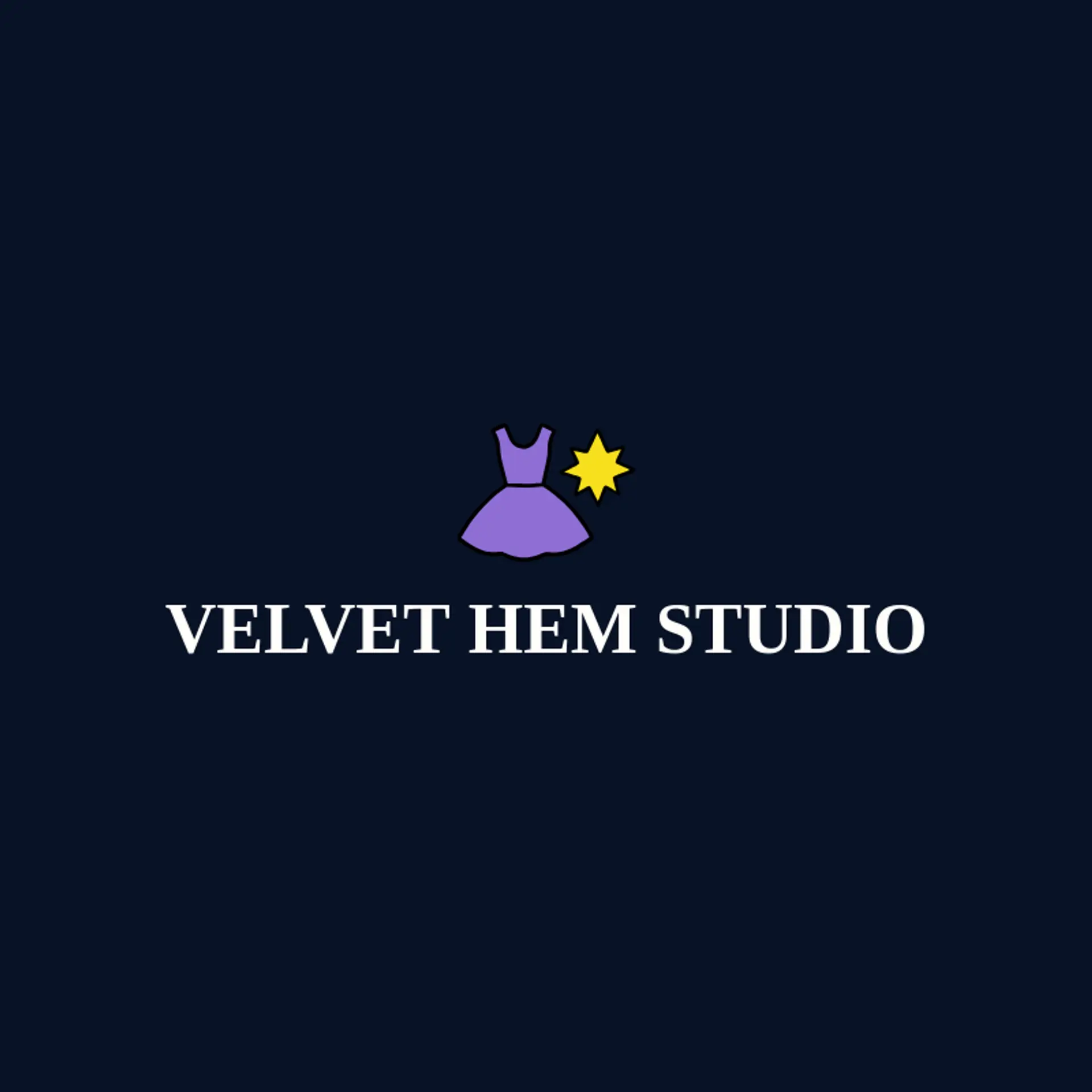 Velvet Hem Studio logo for dress