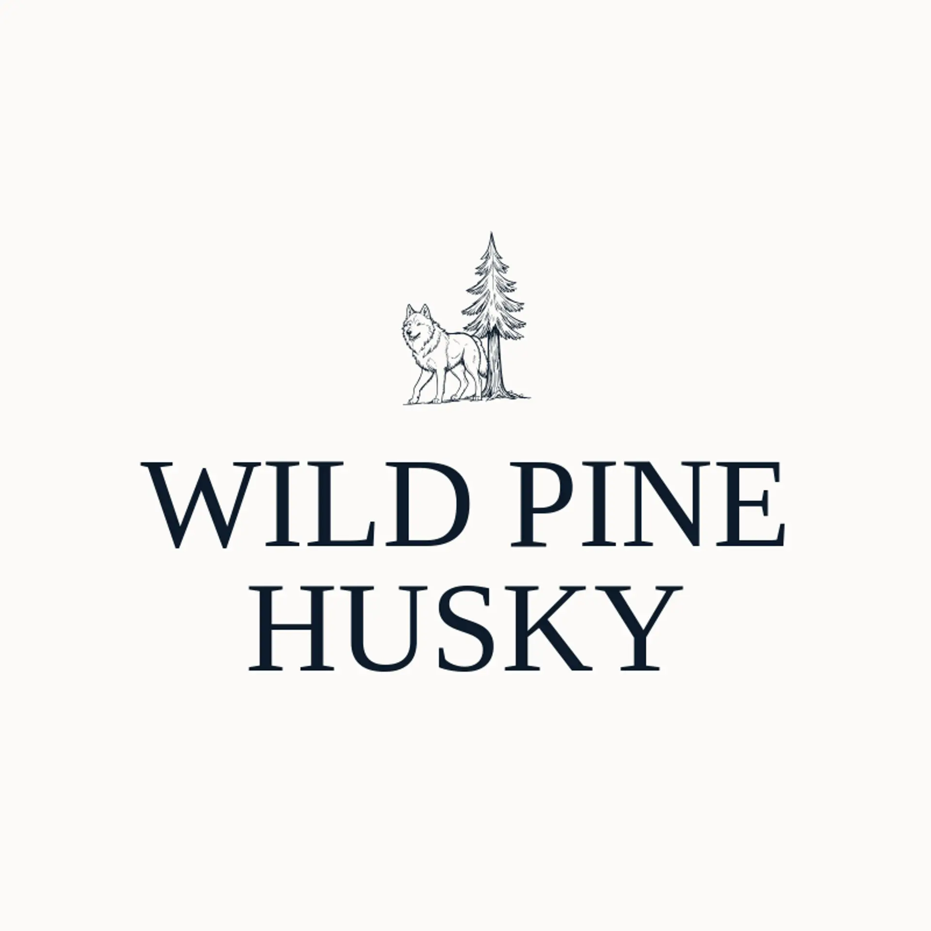 Wild Pine Husky logo for husky