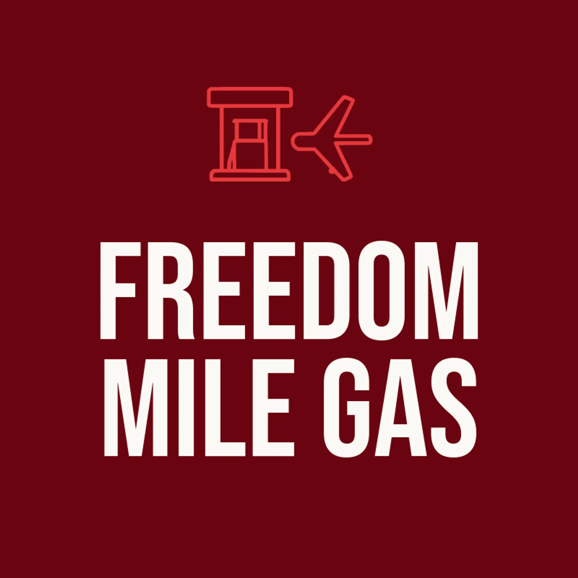 Freedom Mile Gas logo for gas station