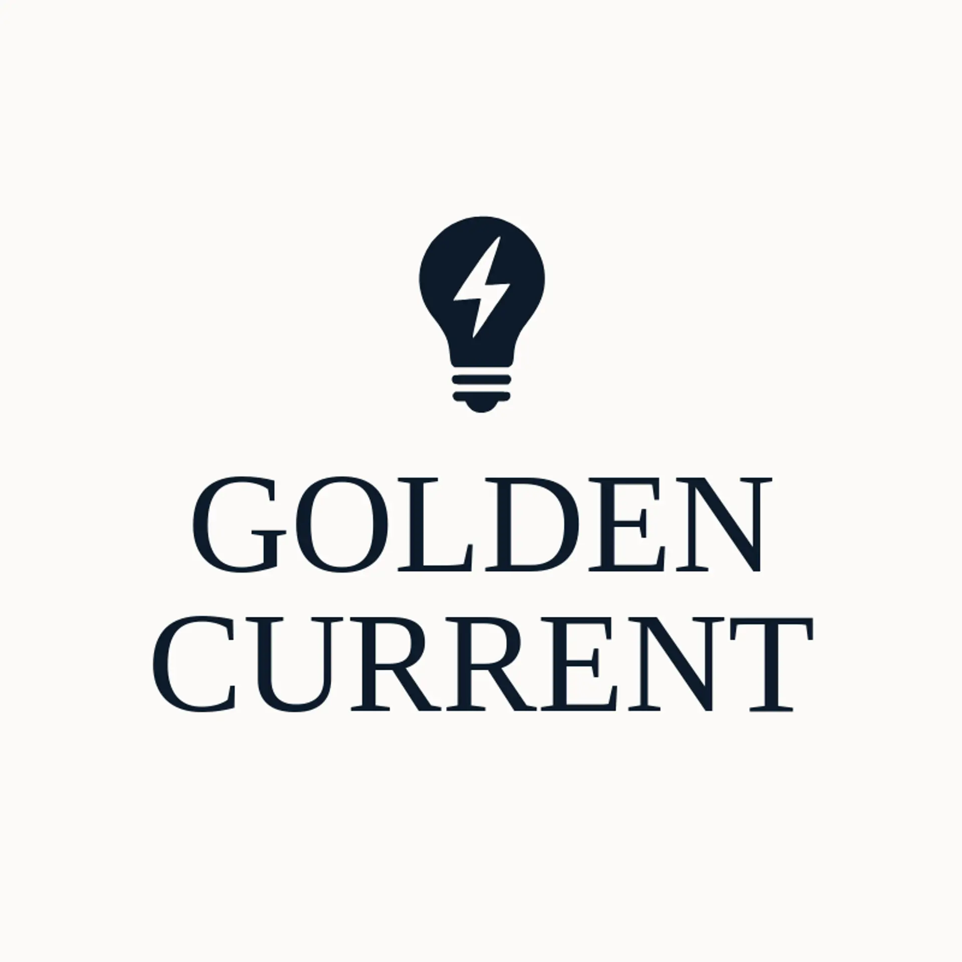Golden Current logo for lightbulb