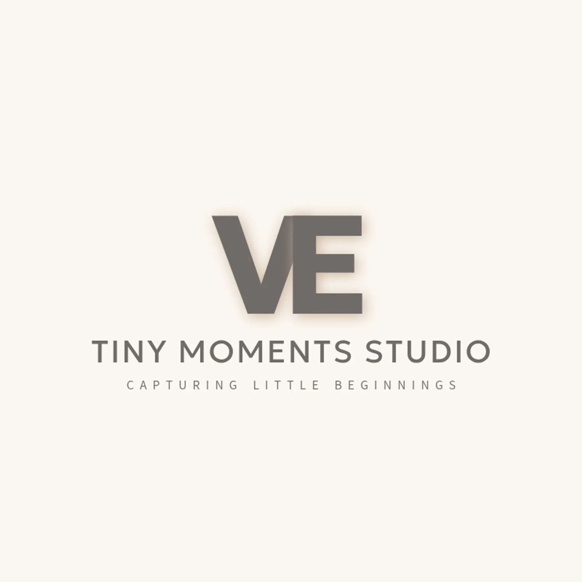 Tiny Moments Studio logo for newborn photography