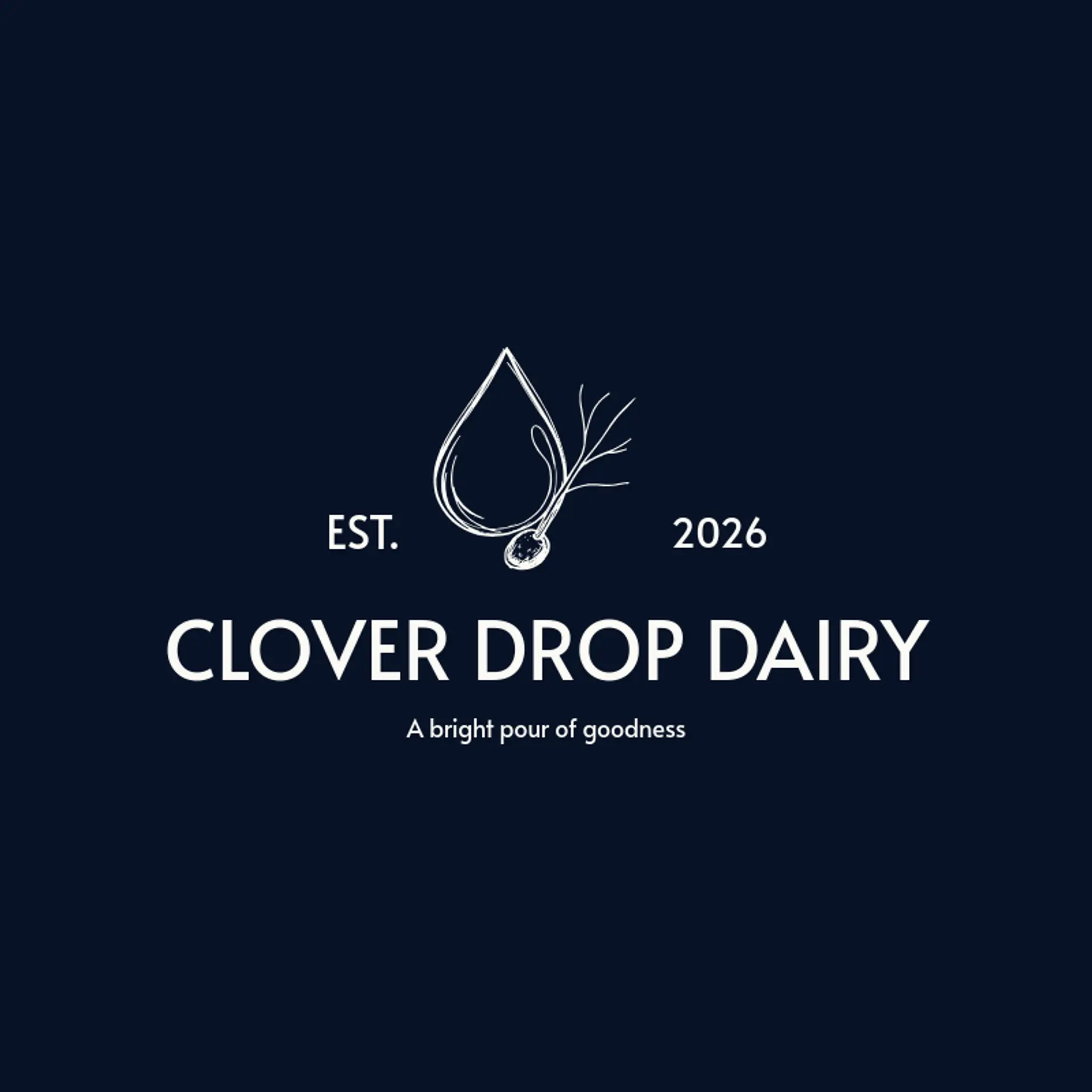 Clover Drop Dairy logo for milk