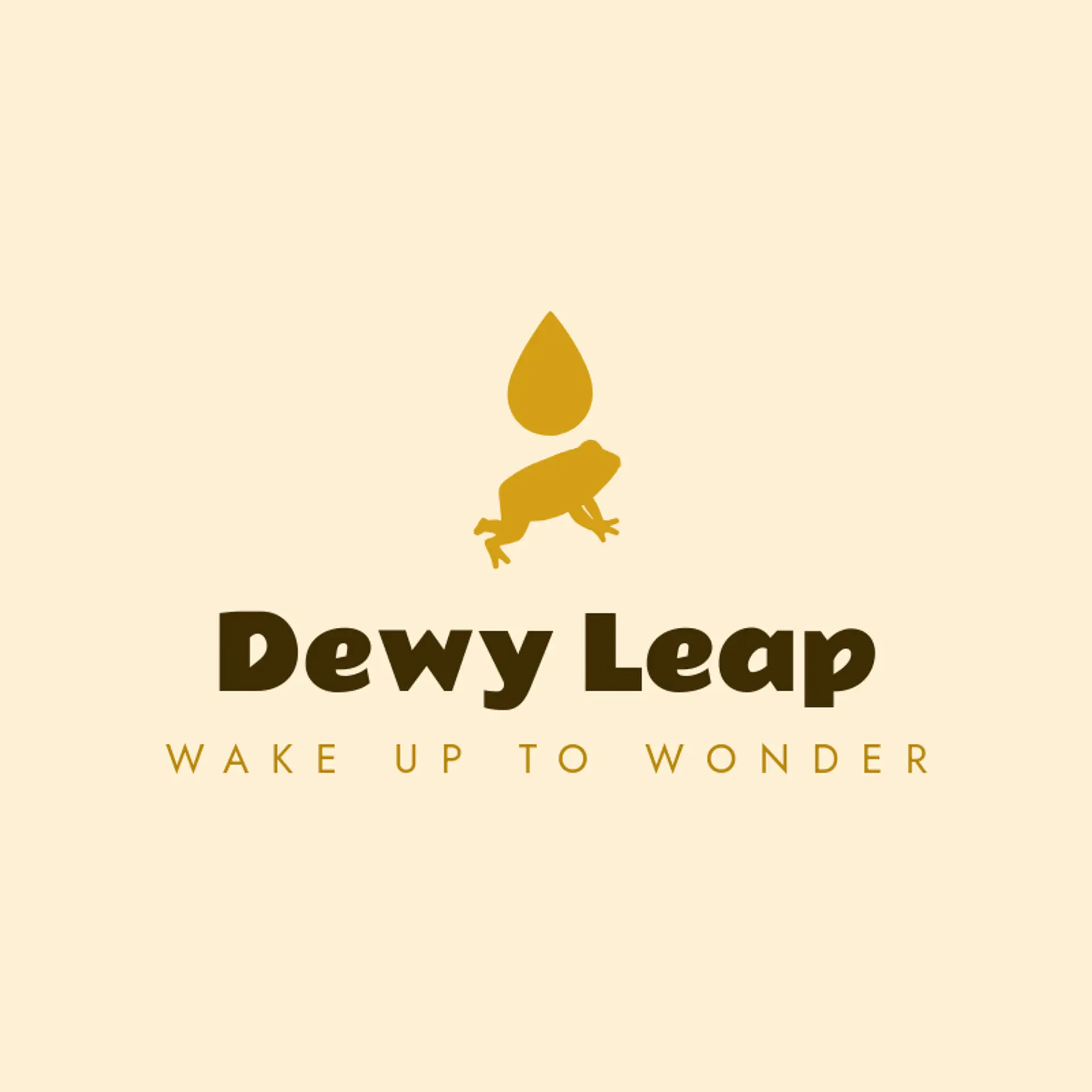Dewy Leap logo for frog