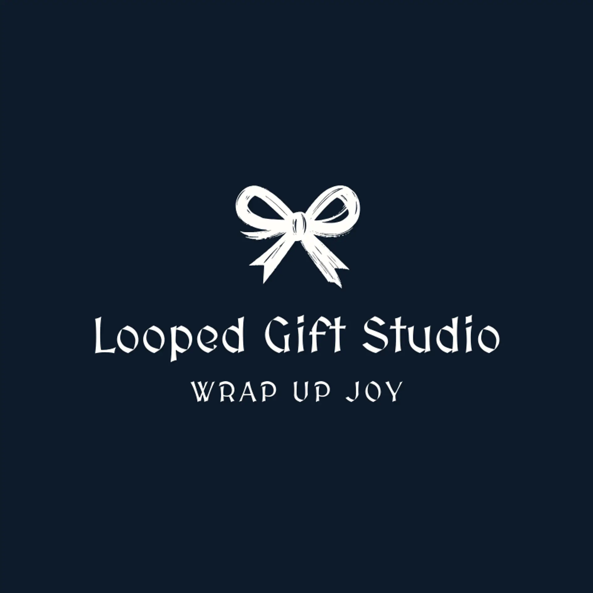 Looped Gift Studio logo for bracelet