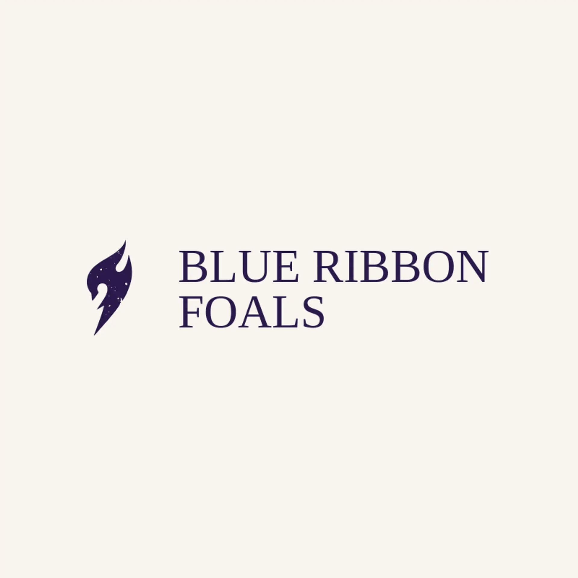 Blue Ribbon Foals logo for colt