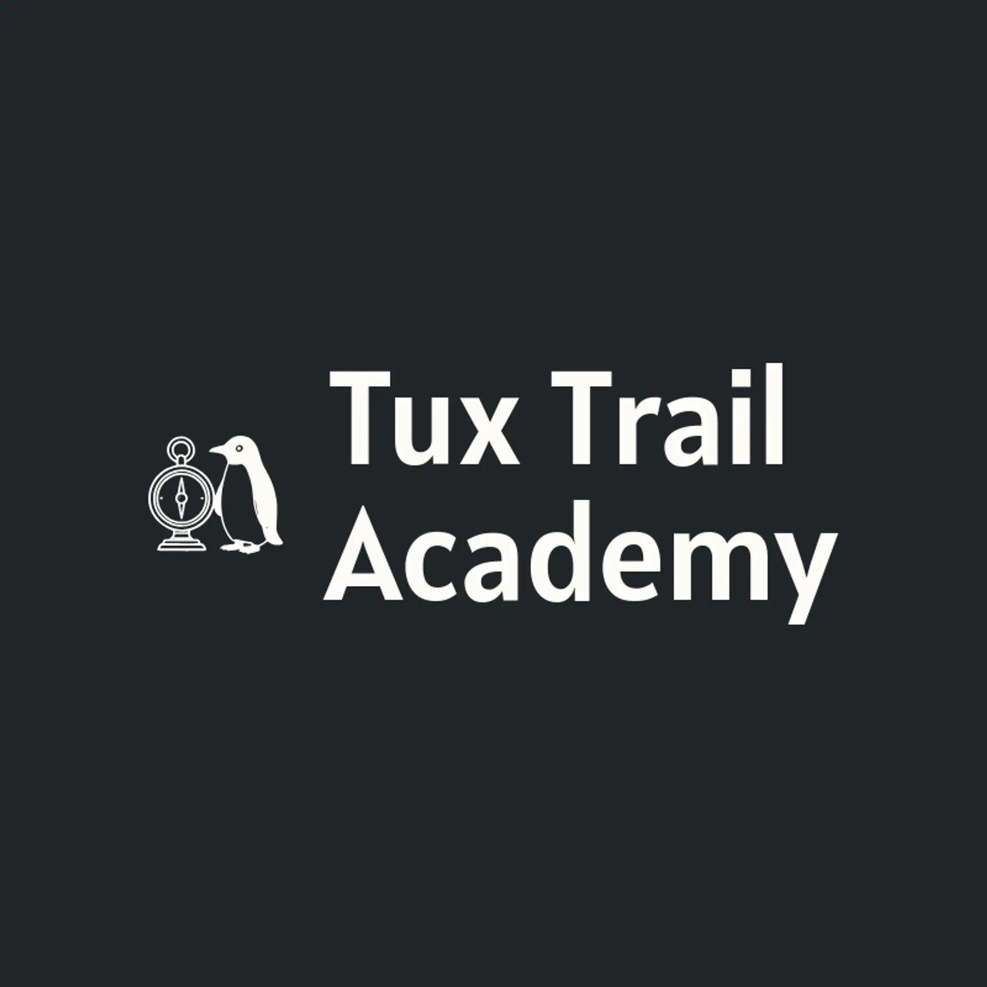 Tux Trail Academy logo for penguin