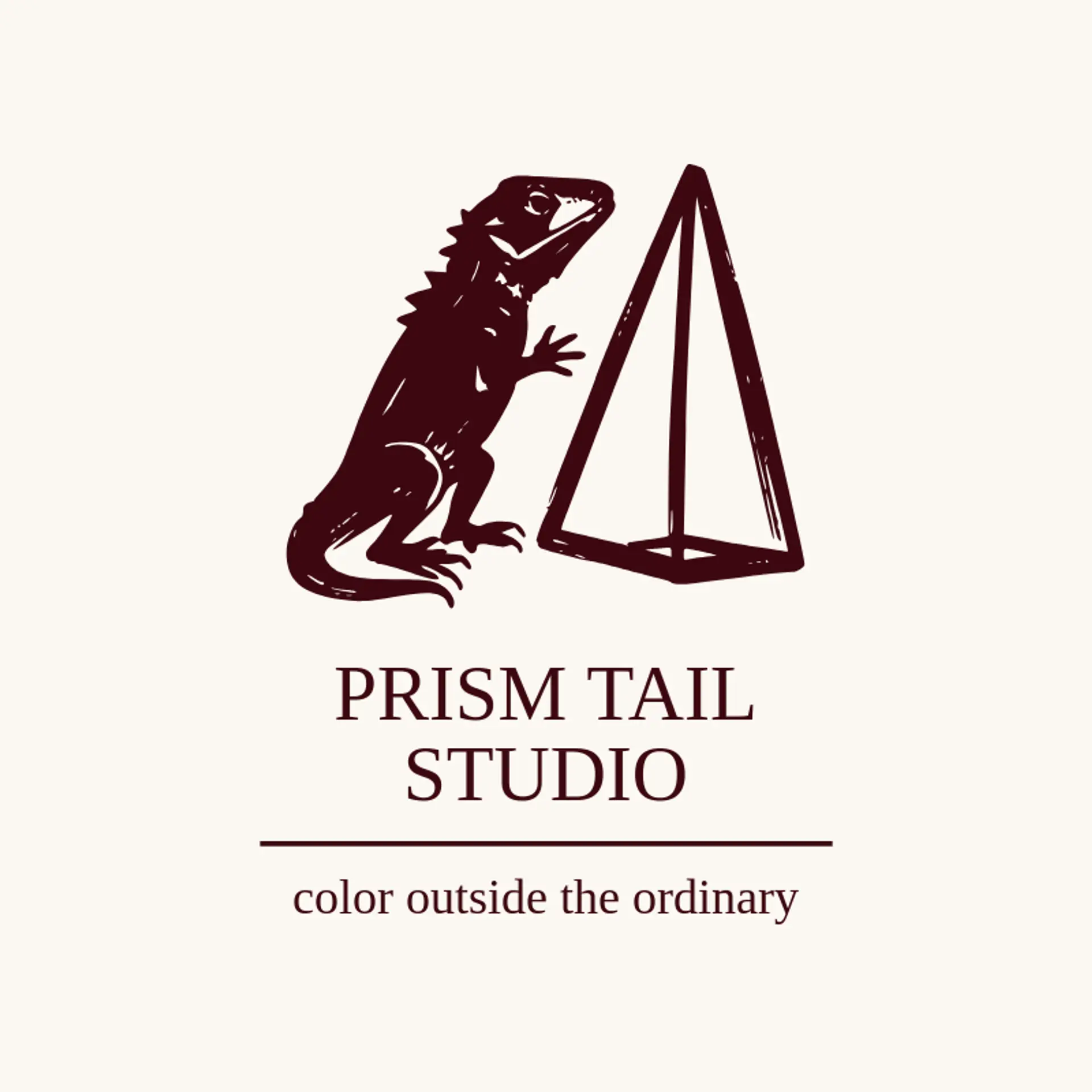 Prism Tail Studio logo for lizard