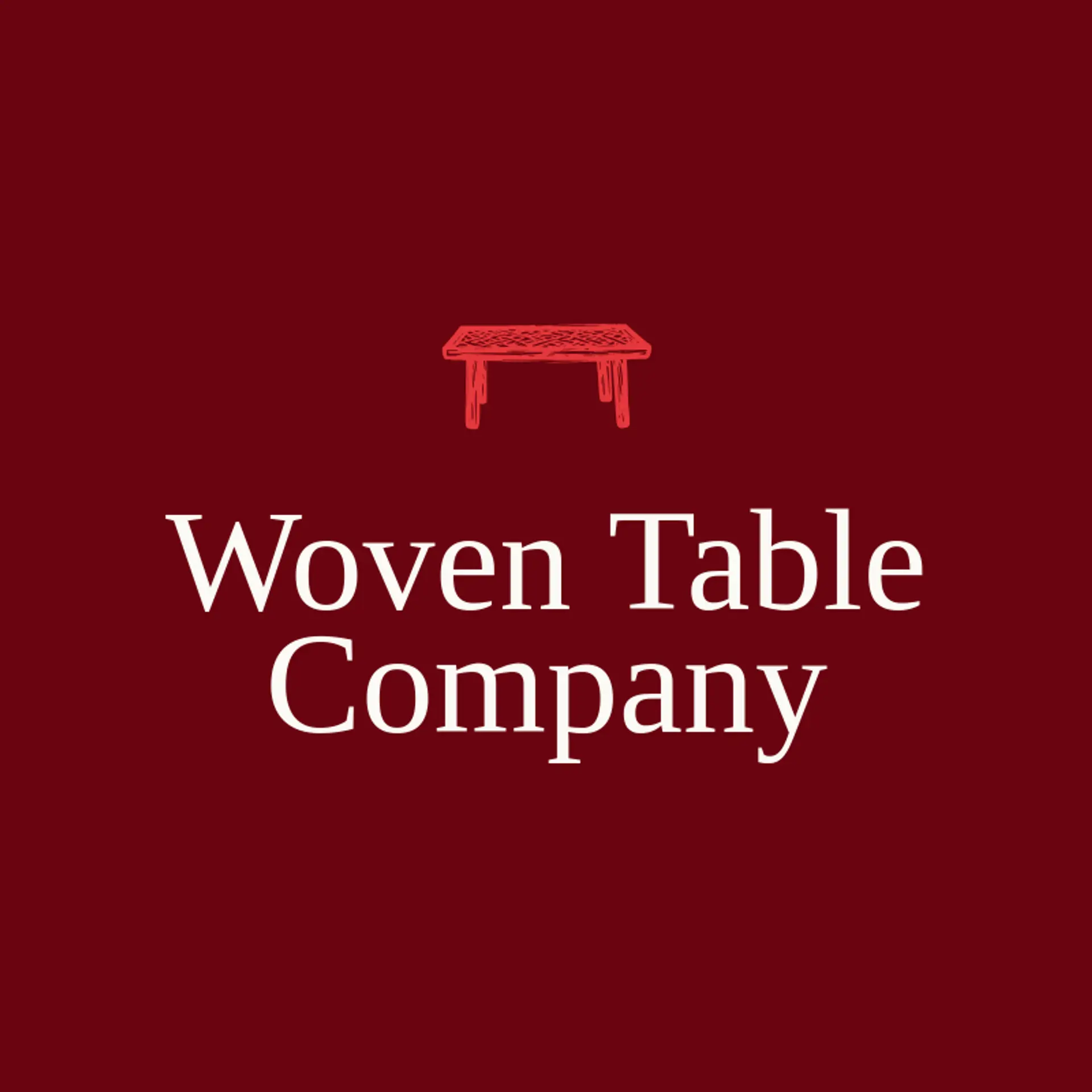 Woven Table Company logo for table