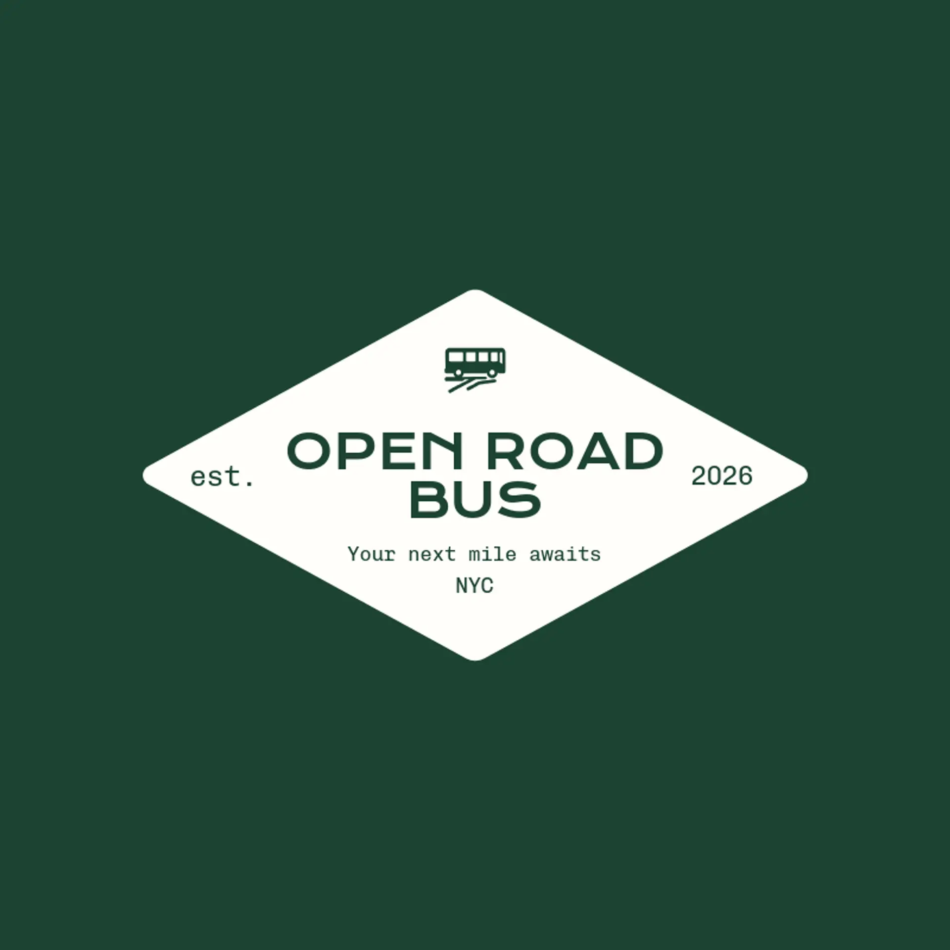 Open Road Bus logo for bus