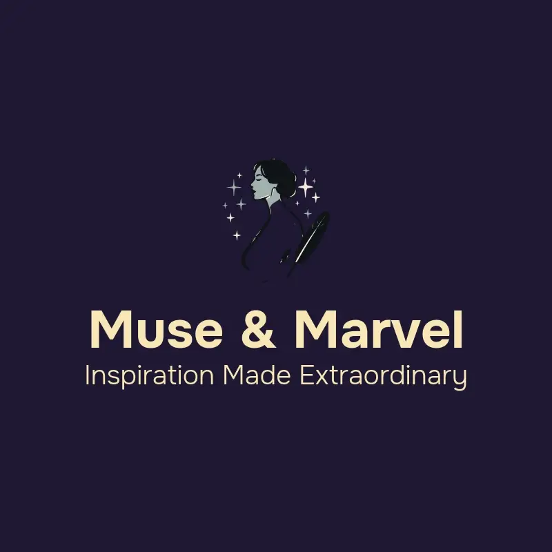 The Instagram name Muse & Marvel as a branded logo with a color icon