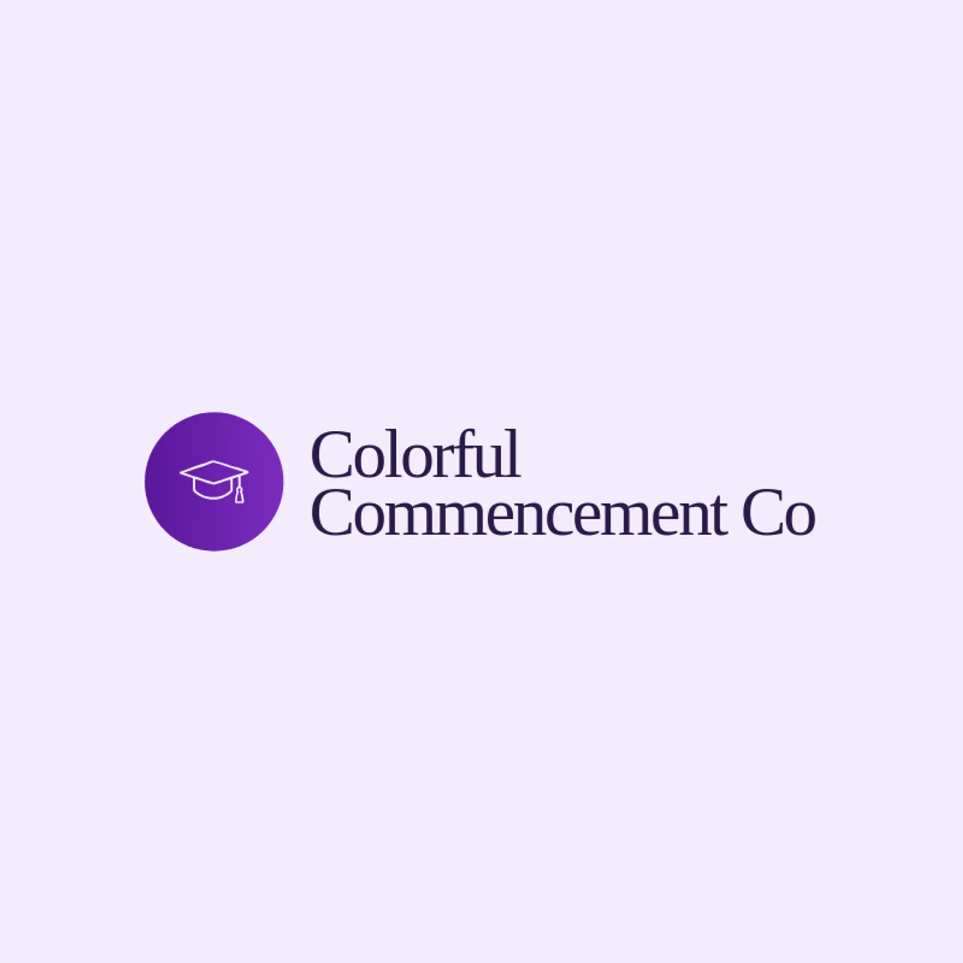 Colorful Commencement Co logo for graduation