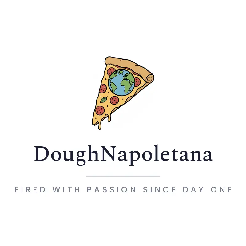An illustrated pizza slice and globe logo on a white background.