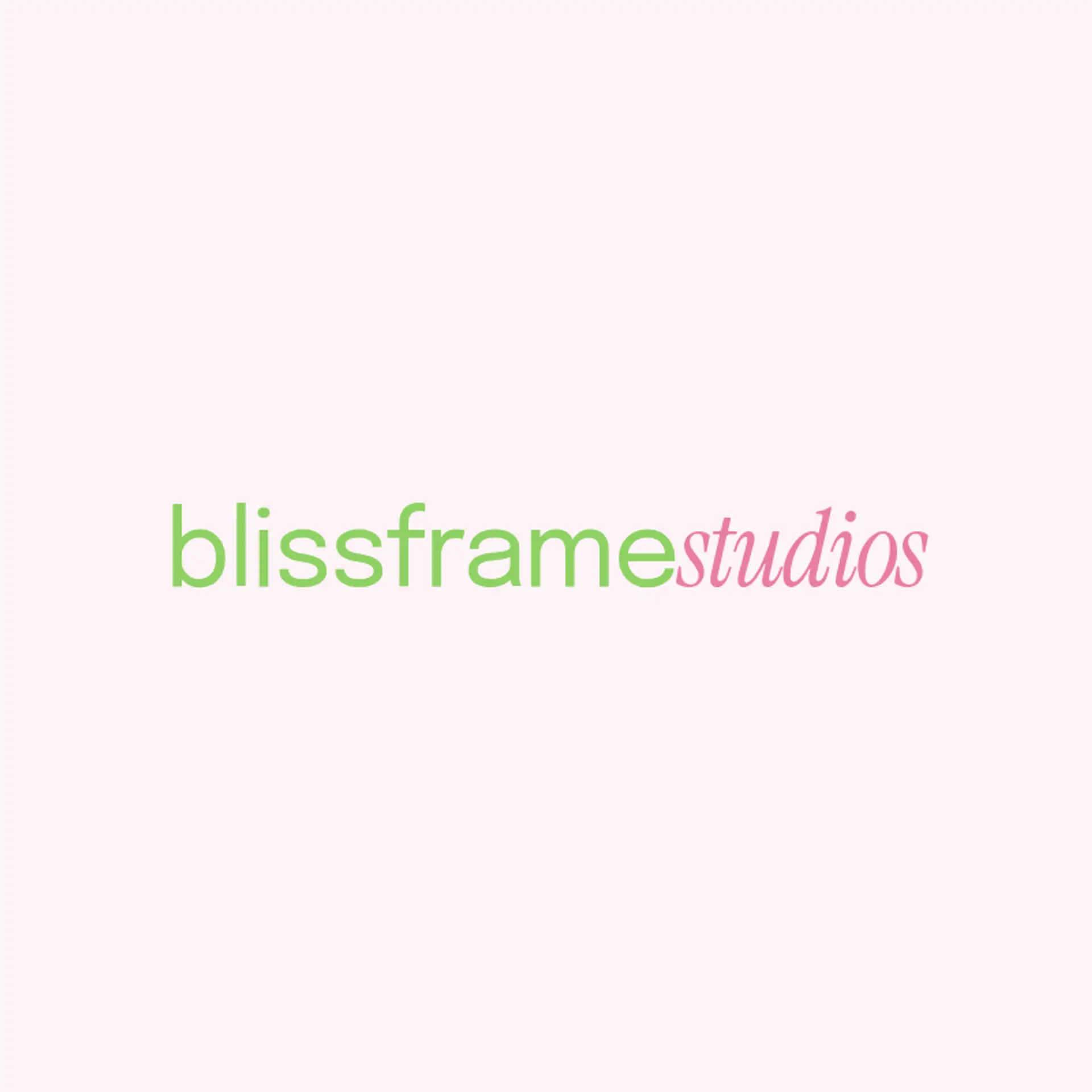 BlissFrame Studios logo for wedding photographer