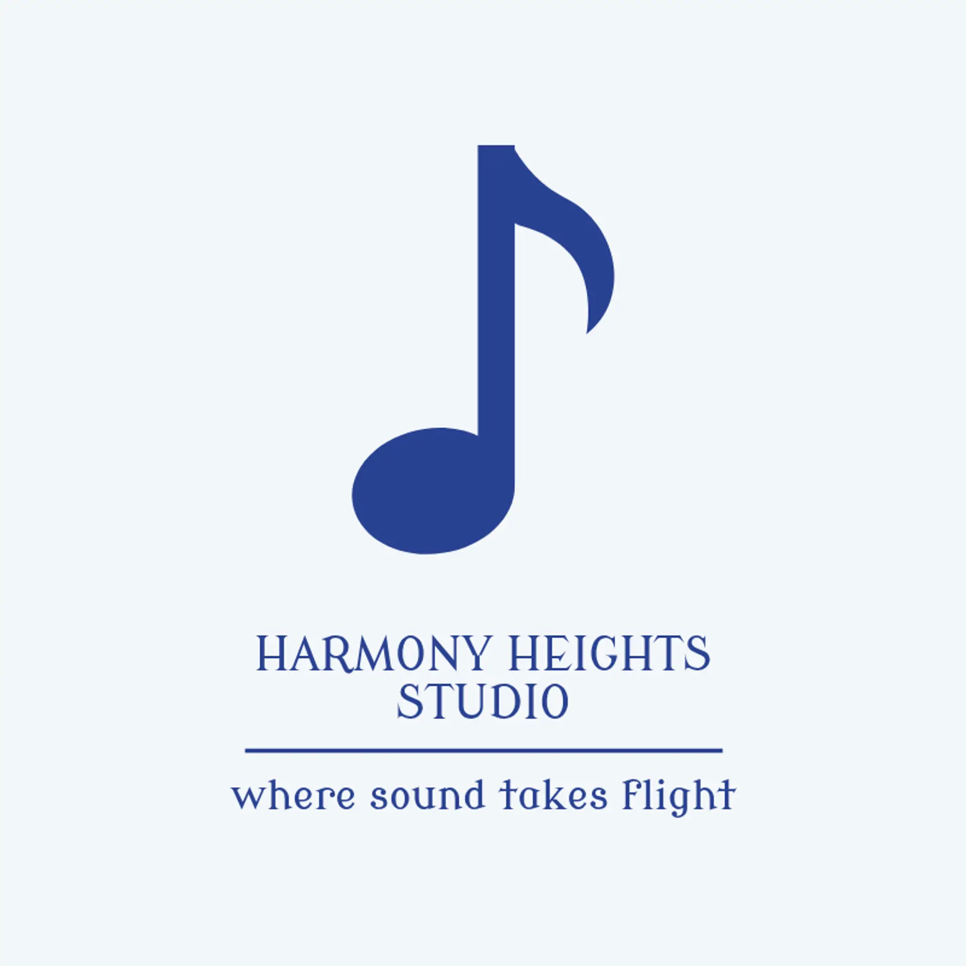 Harmony Heights Studio logo for music studio