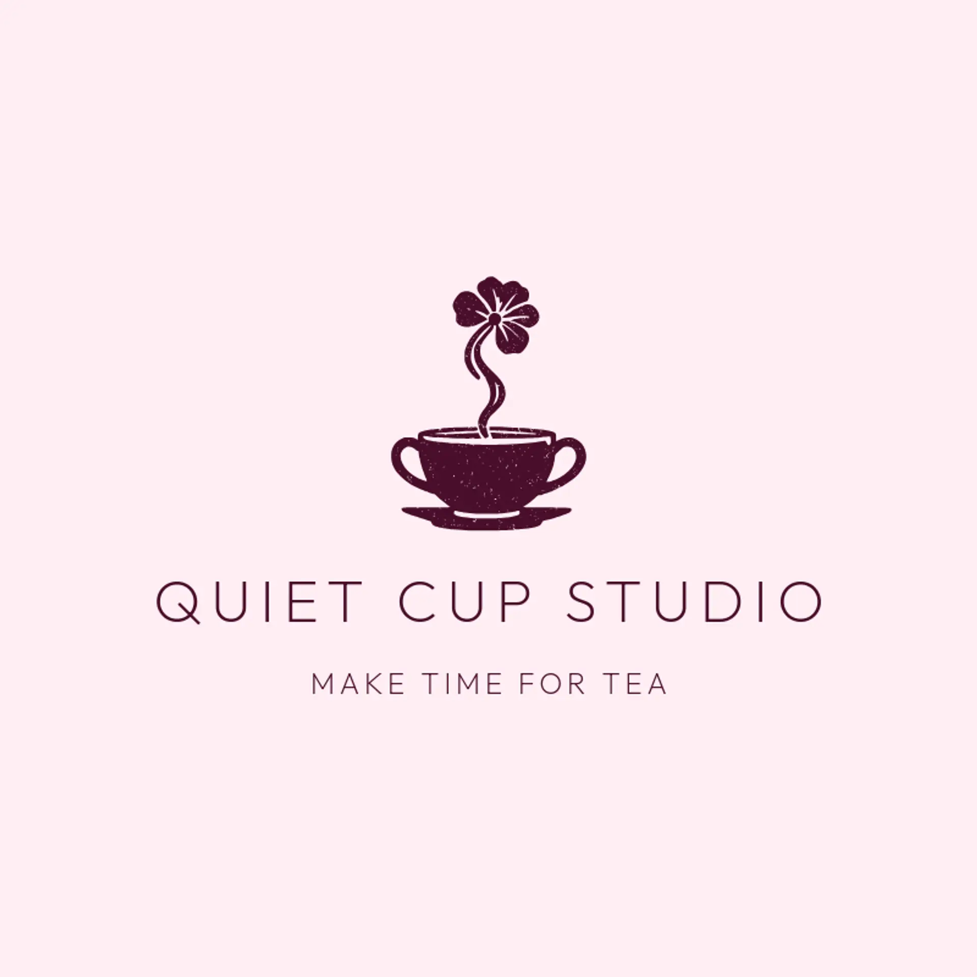 Quiet Cup Studio logo for tea shop