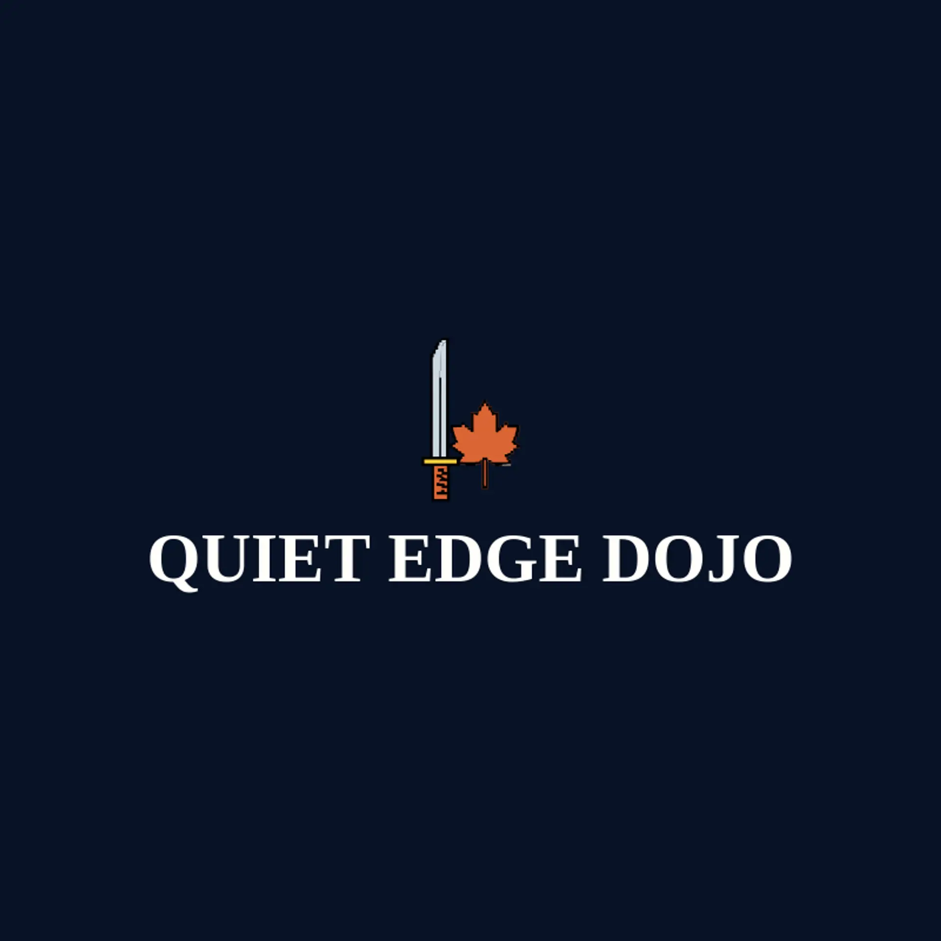Quiet Edge Dojo logo for katana