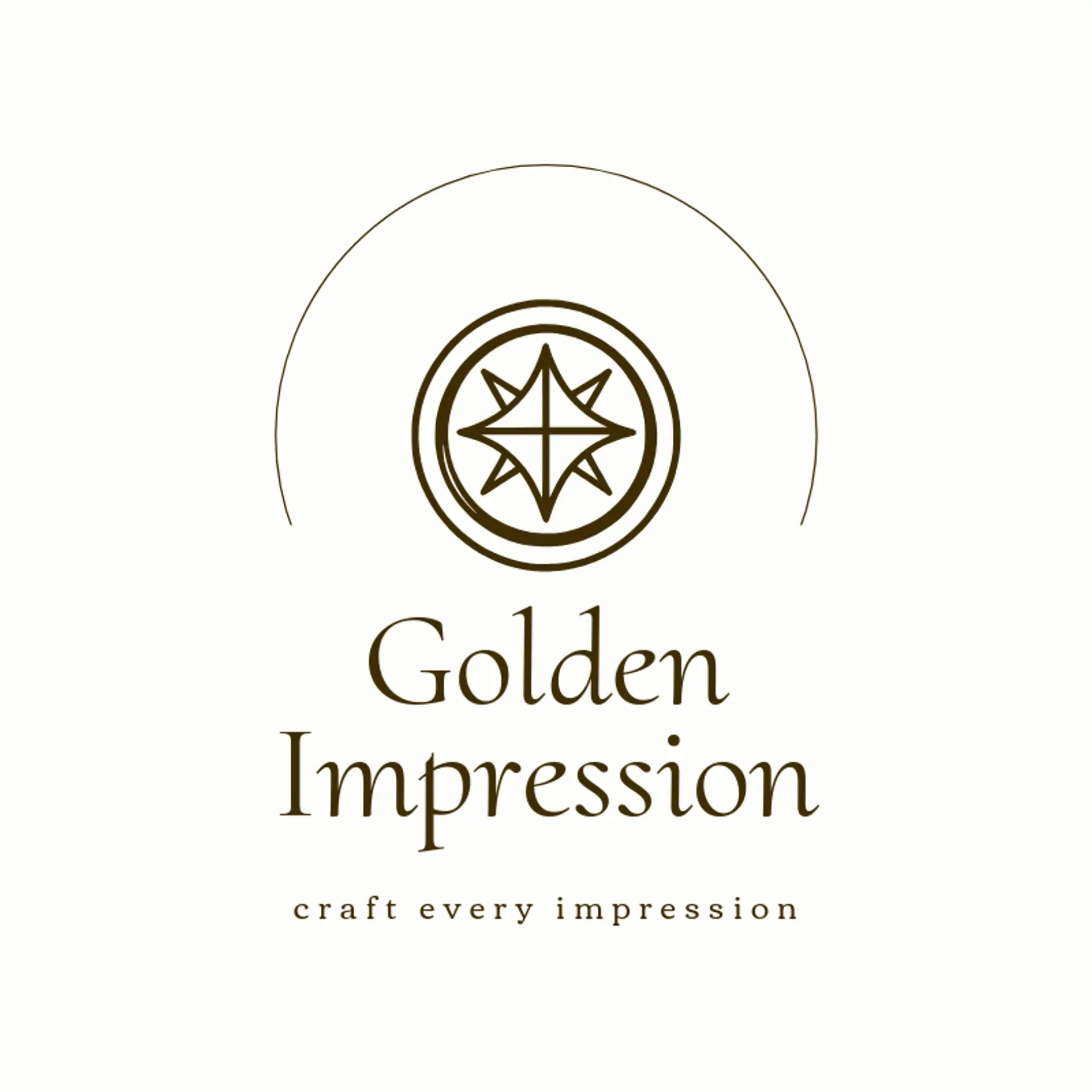 Golden Impression logo for stamp