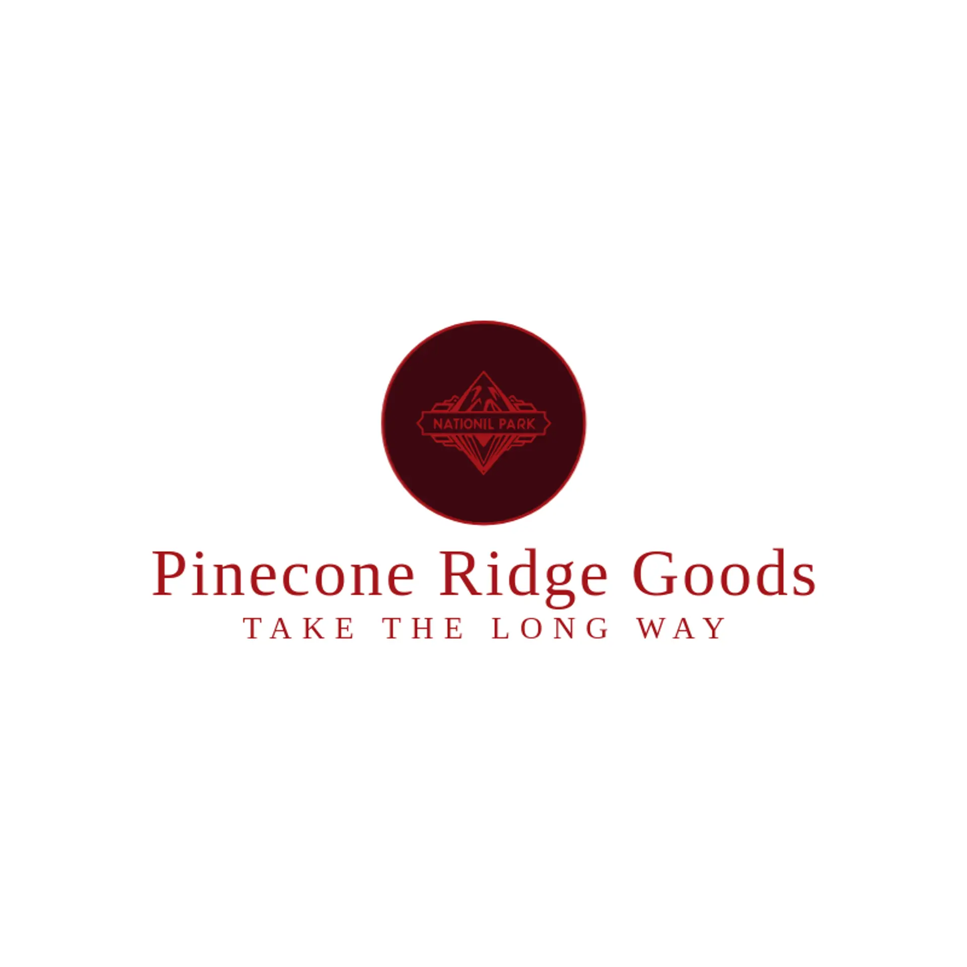 Pinecone Ridge Goods logo for national park
