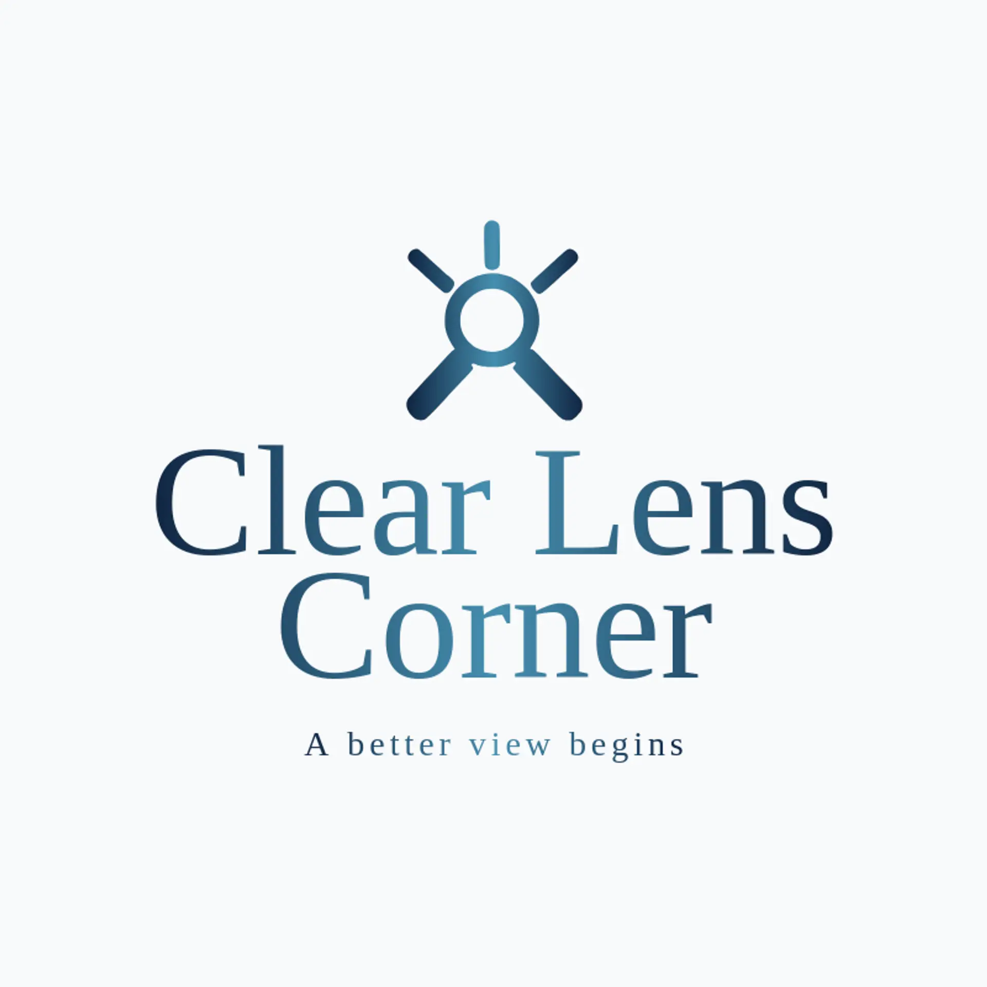 Clear Lens Corner logo for magnifying glass