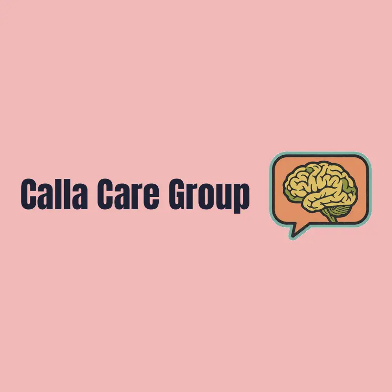 A brain inside a speech bubble, a therapy logo in a black ink style