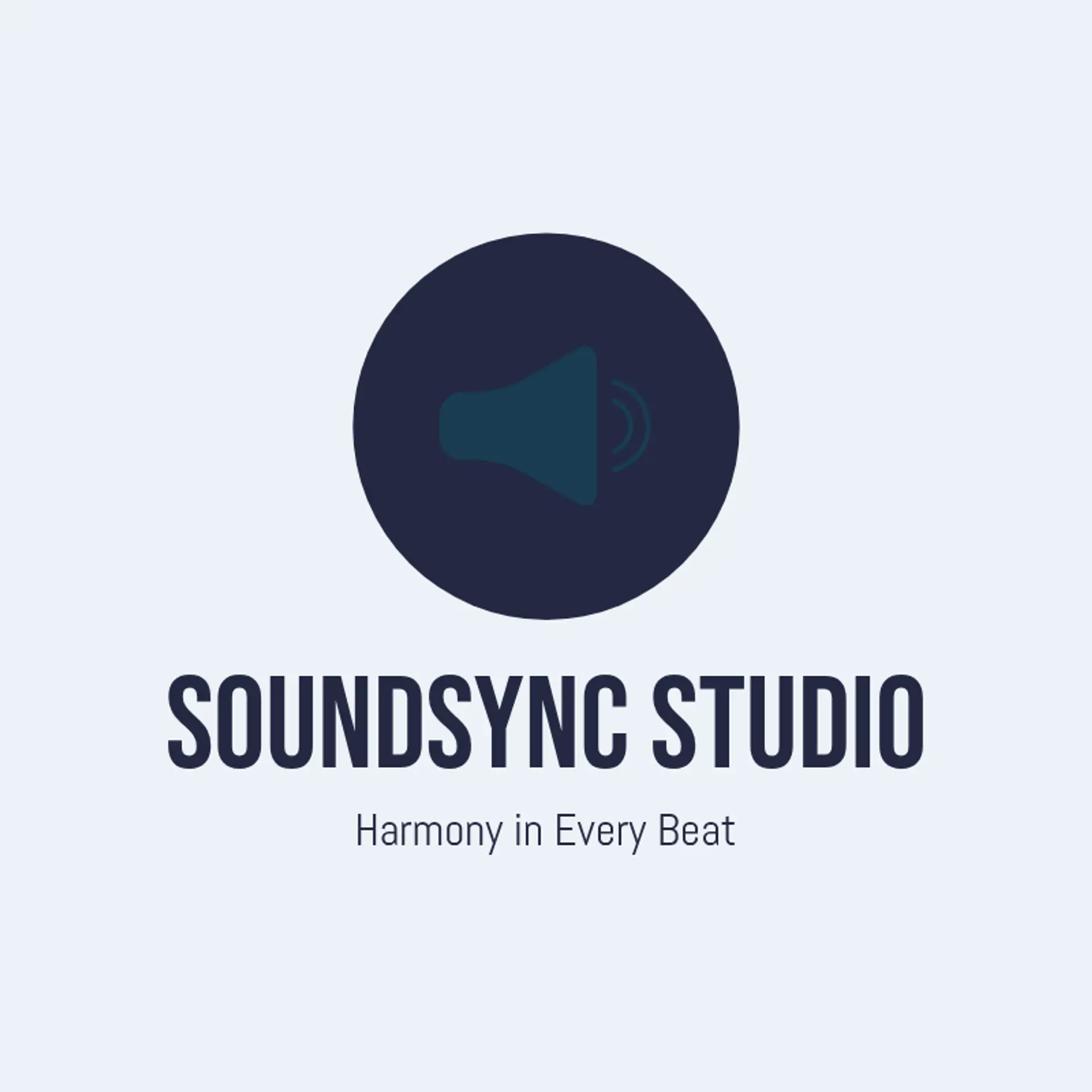 SoundSync Studio logo for music
