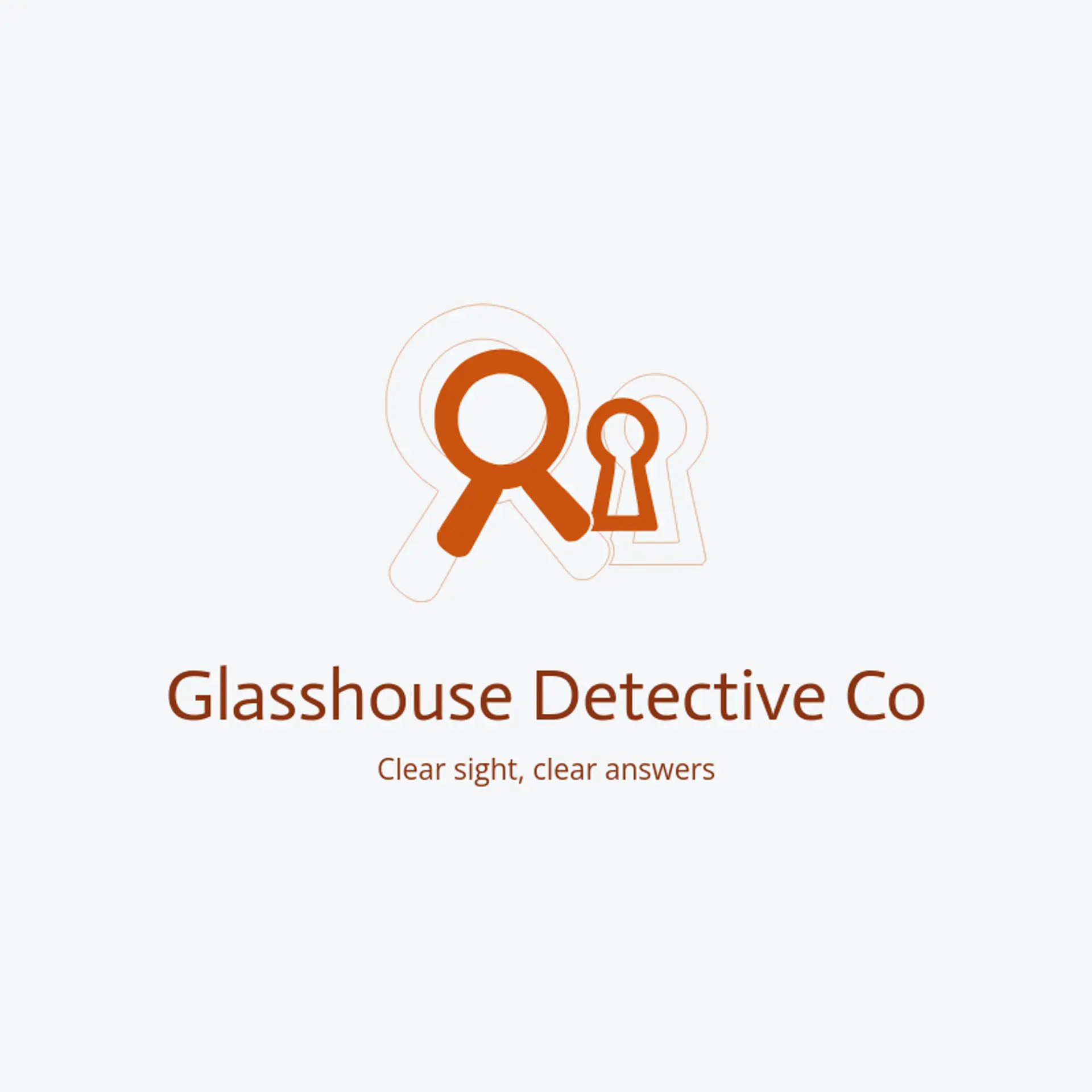 Glasshouse Detective Co logo for detective