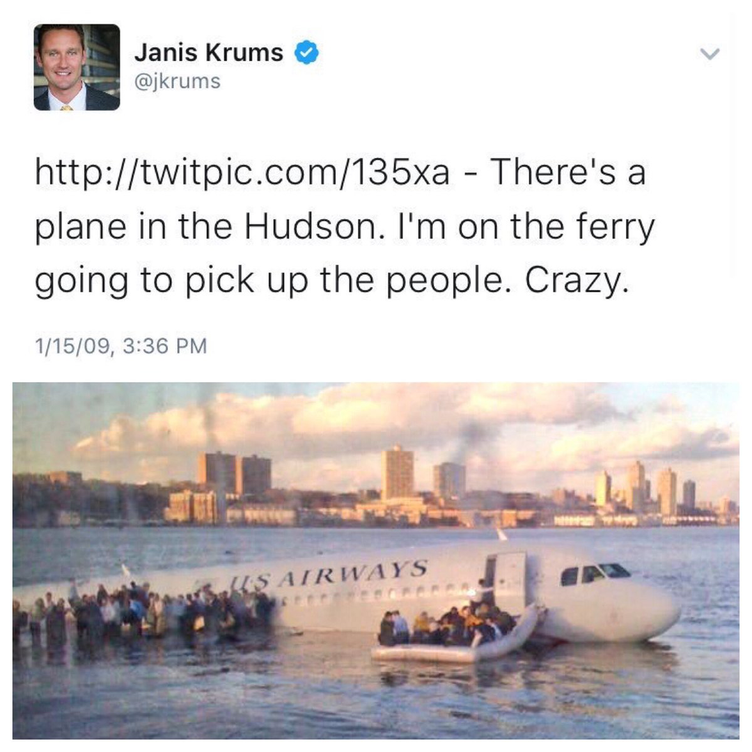 US Airways crash reported on Twitter before official news outlets | Source