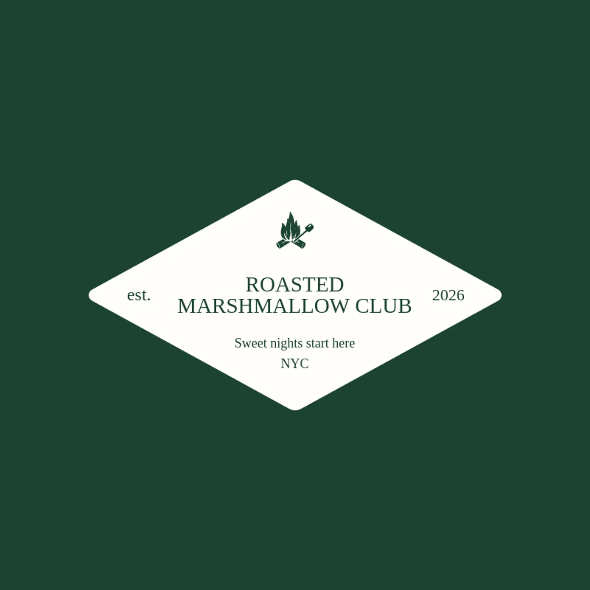 Roasted Marshmallow Club logo for campfire