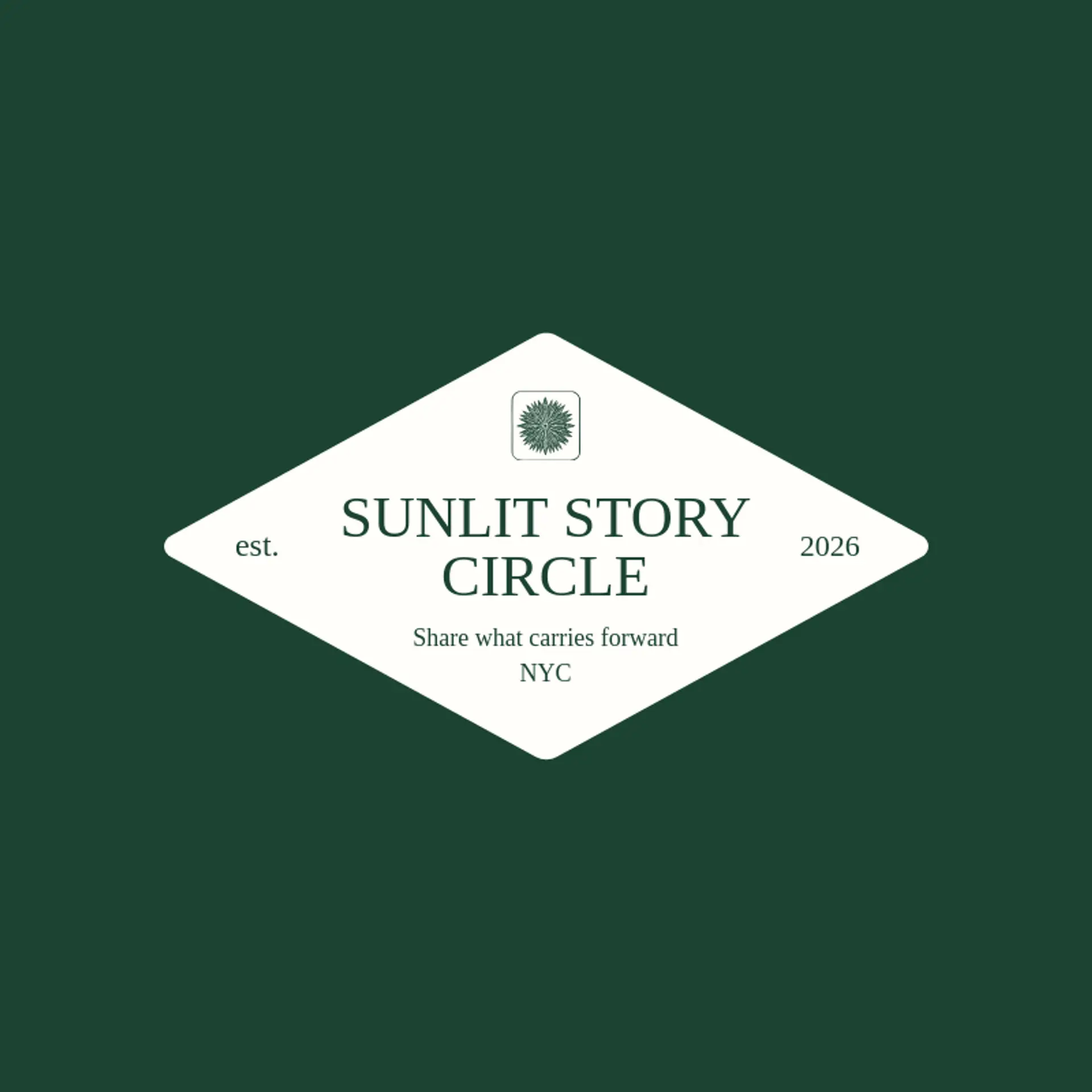 Sunlit Story Circle logo for native american
