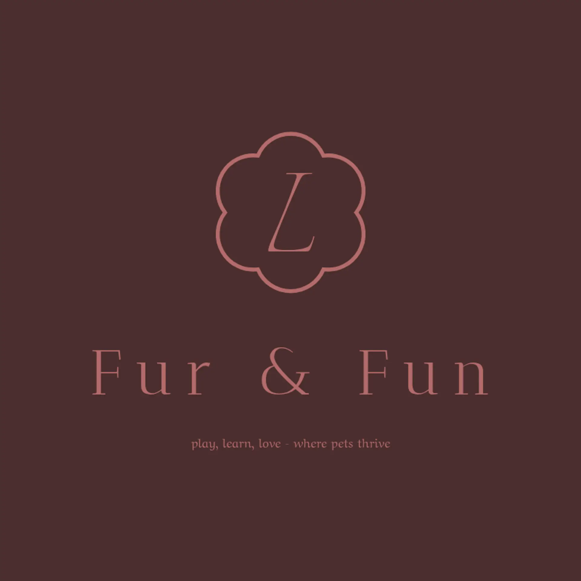 Fur & Fun logo for dog daycare training spa