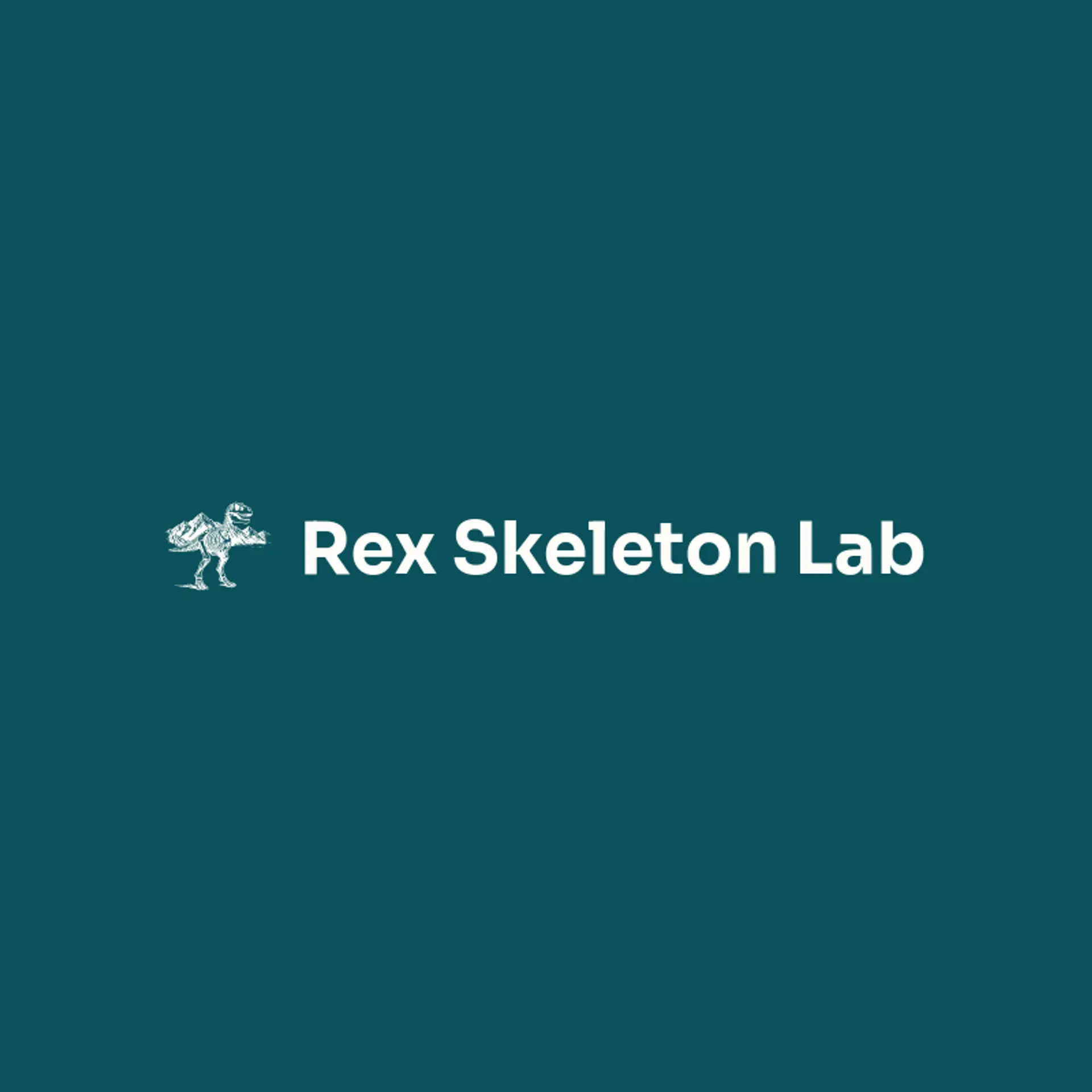 Rex Skeleton Lab logo for dinosaur