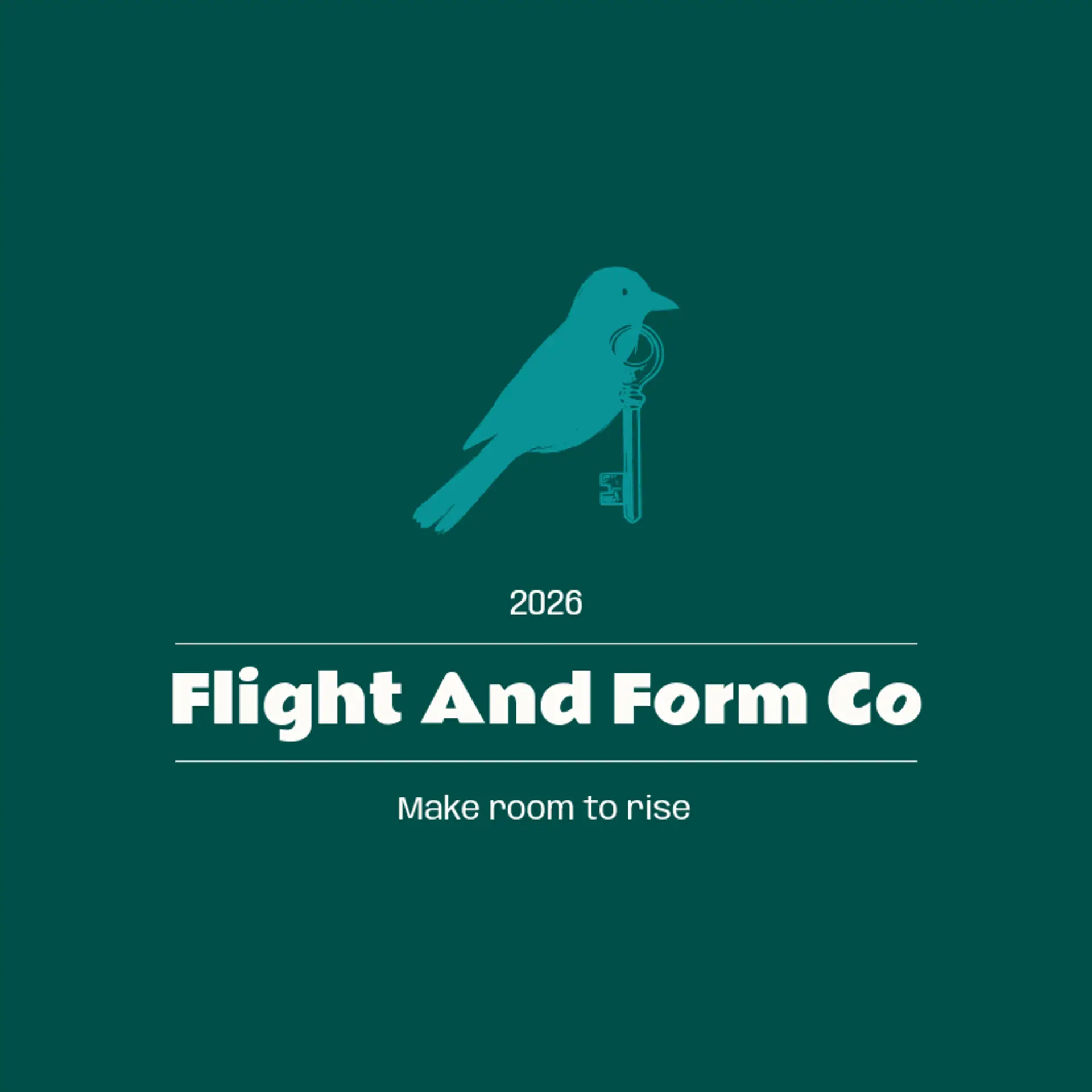 Flight and Form Co logo for negative space