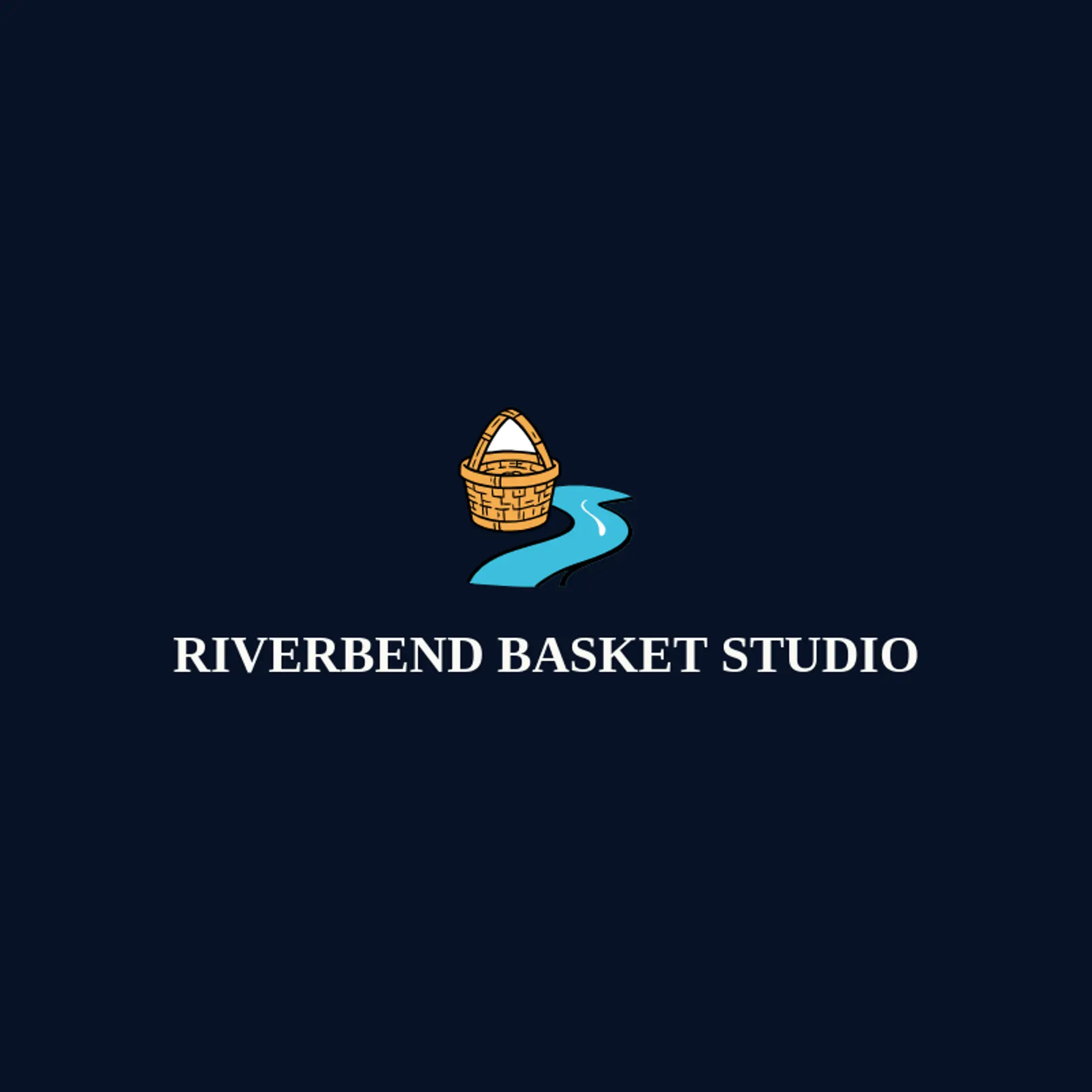 Riverbend Basket Studio logo for handmade
