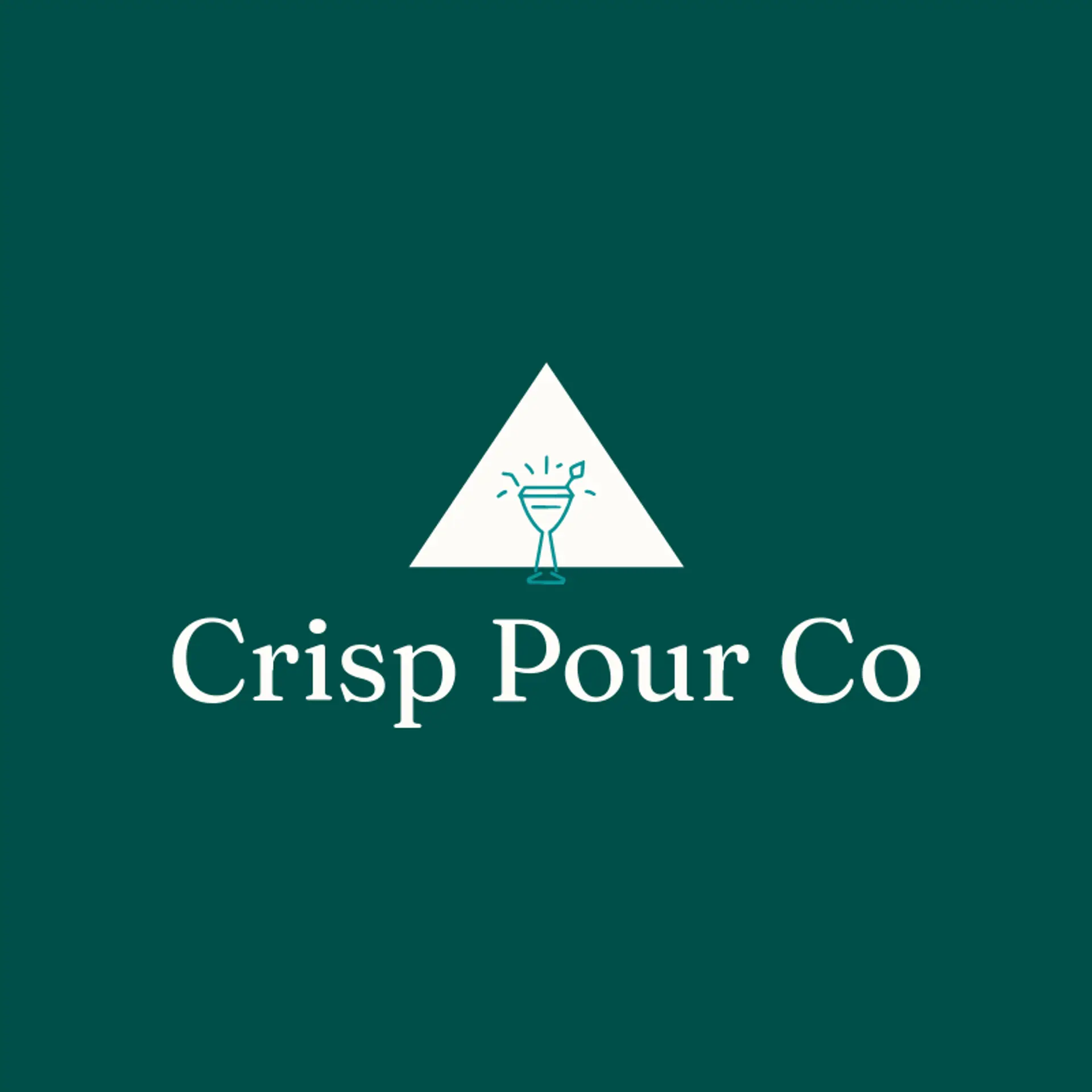 Crisp Pour Co logo for martini