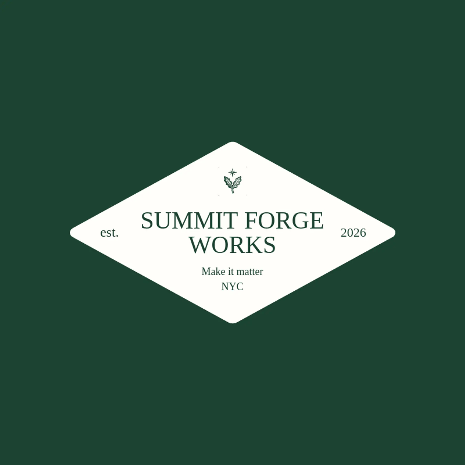 Summit Forge Works logo for masculine
