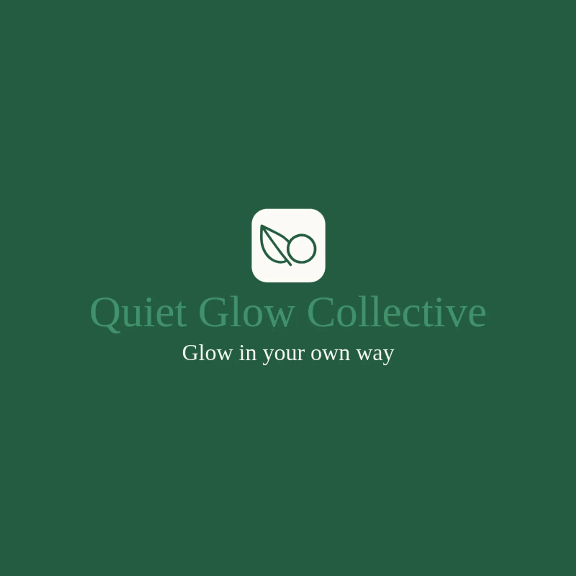Quiet Glow Collective logo for skin