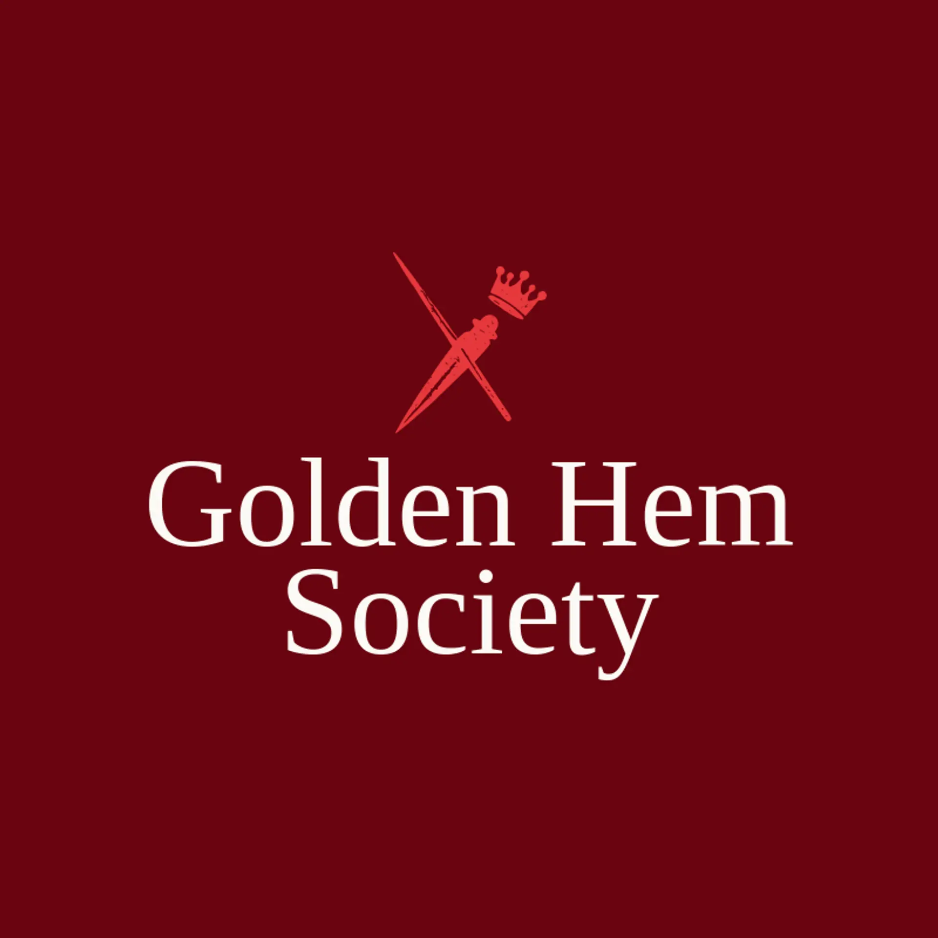 Golden Hem Society logo for stitching