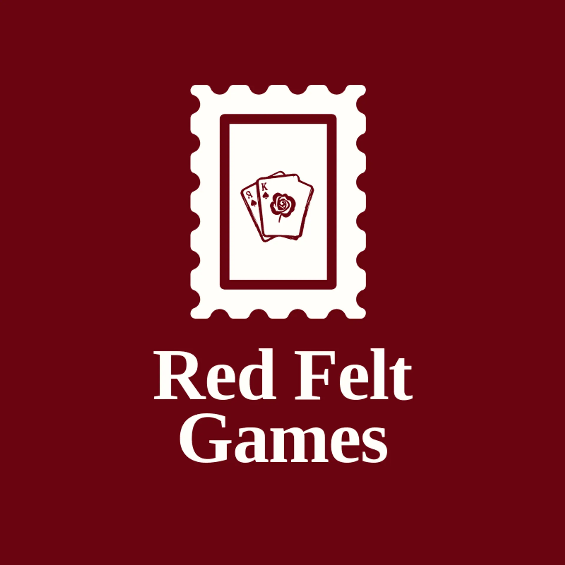 Red Felt Games logo for playing cards