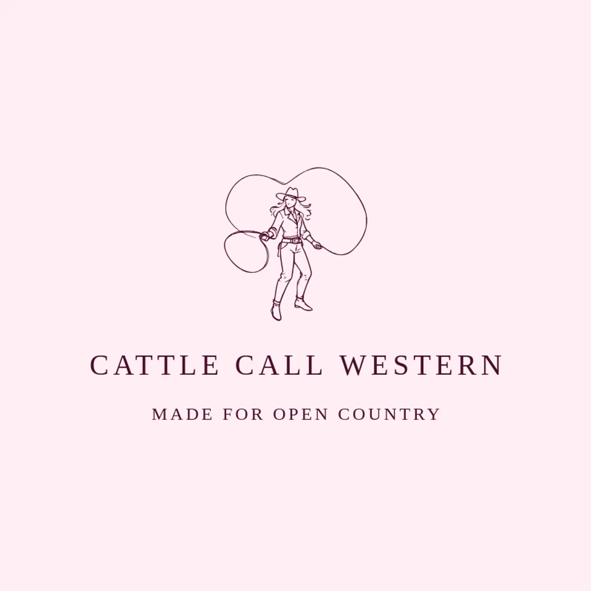 Cattle Call Western logo for cowgirl