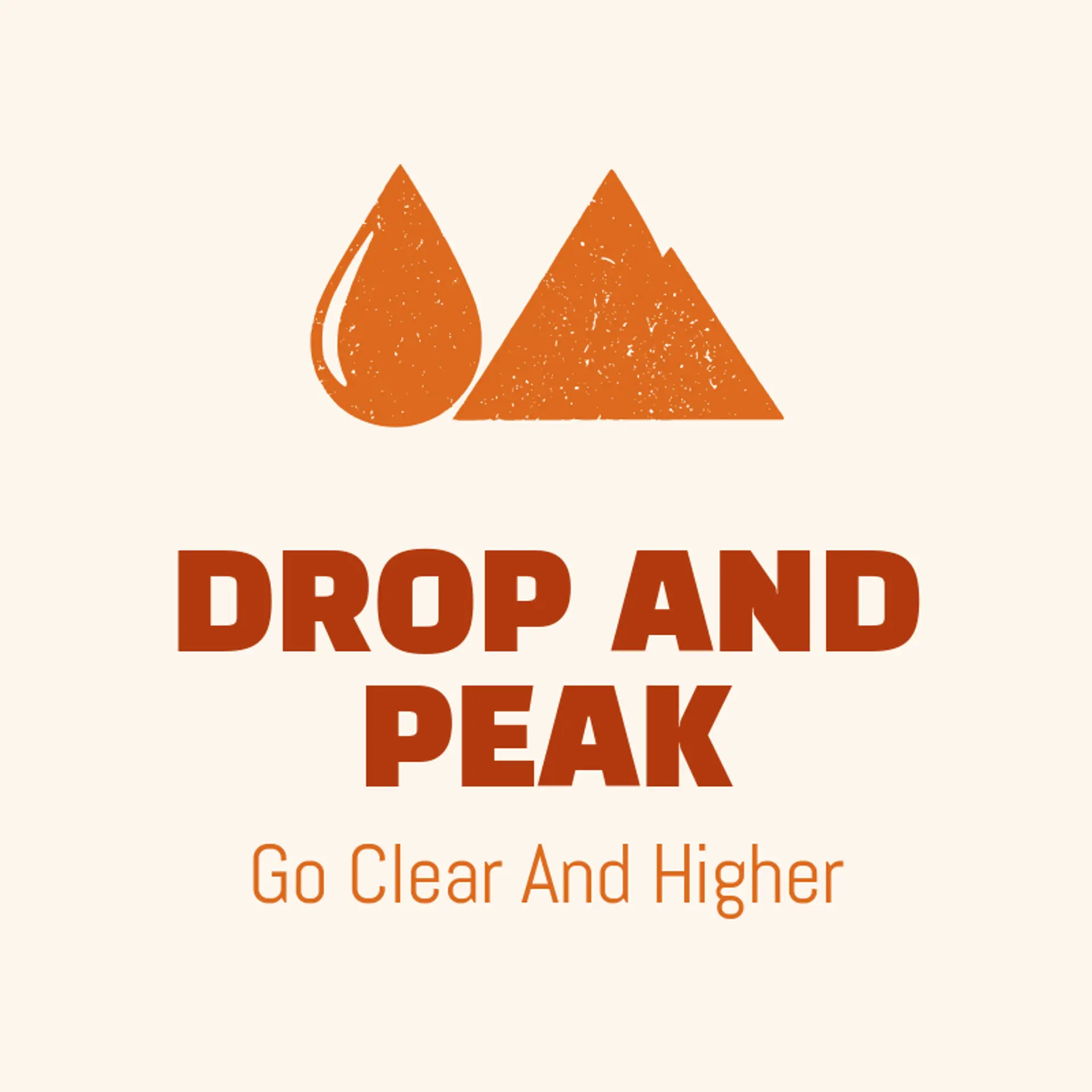 Drop And Peak logo for water bottle