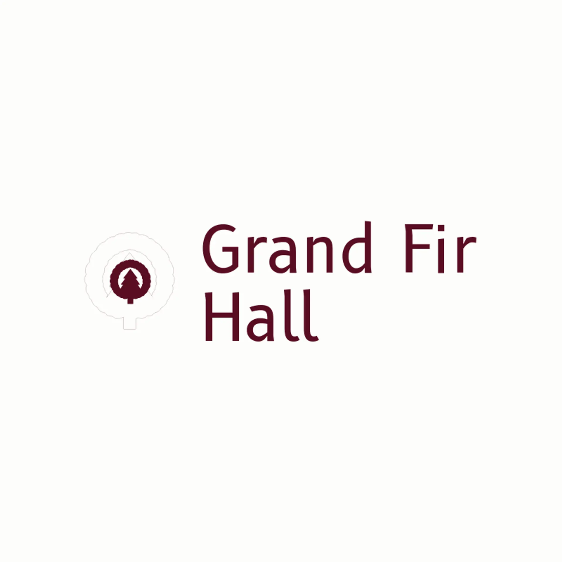 Grand Fir Hall logo for christmas tree
