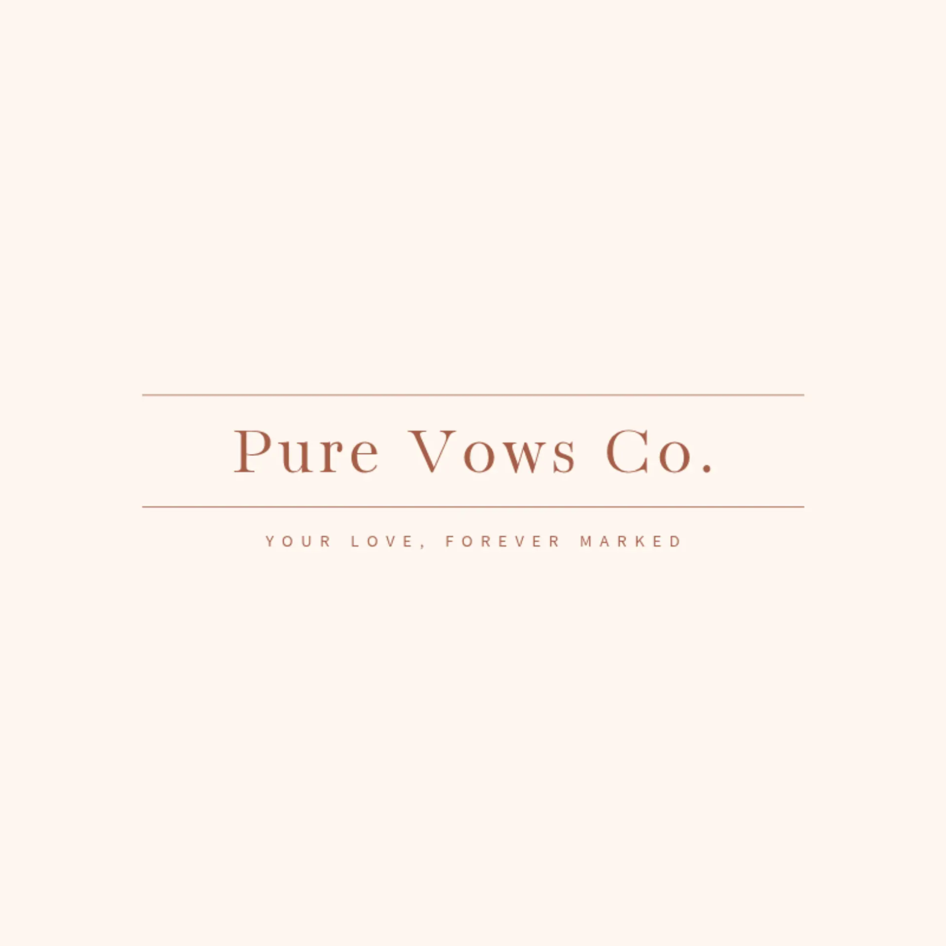 Pure Vows Co. logo for best wedding