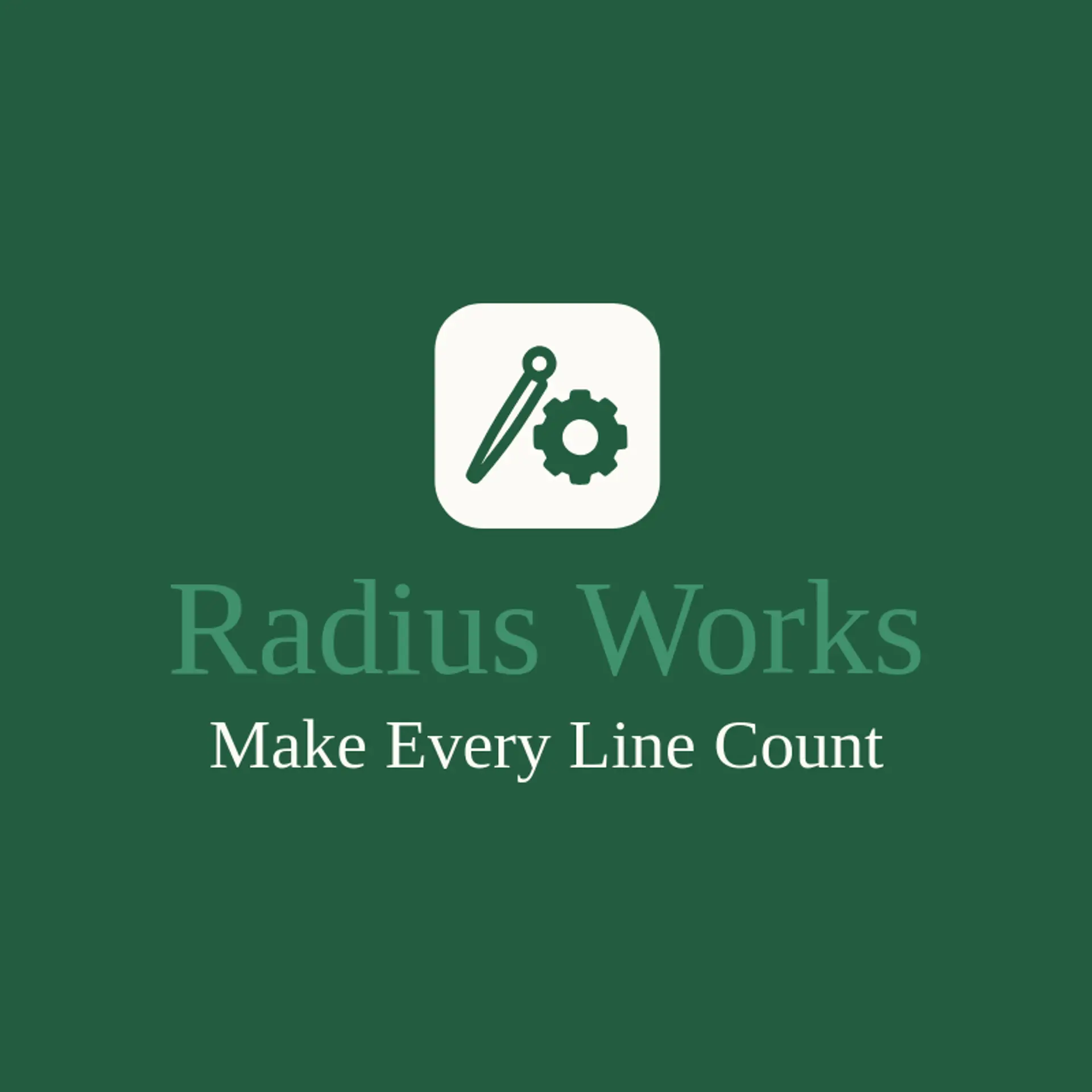 Radius Works logo for engineer