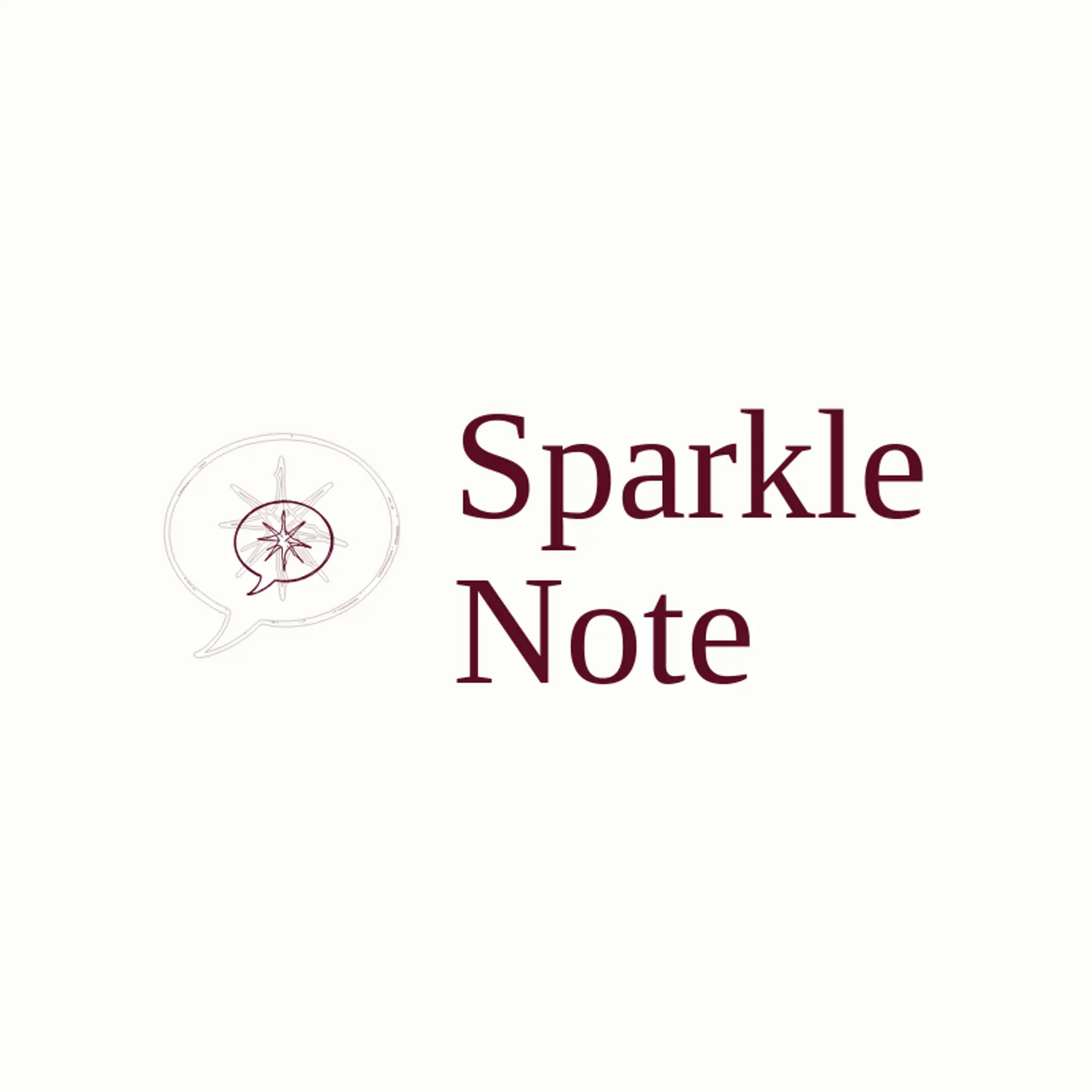 Sparkle Note logo for message