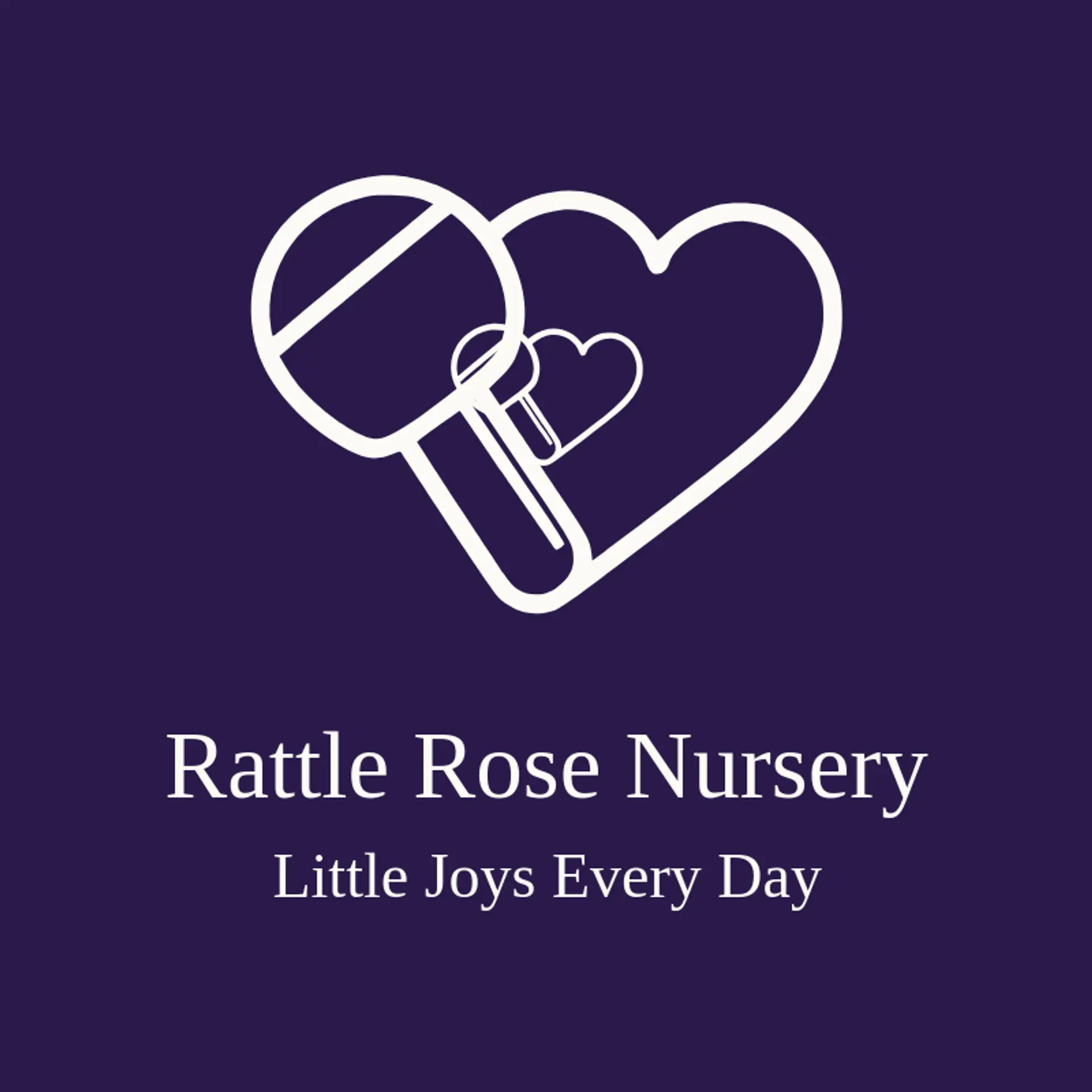 Rattle Rose Nursery logo for baby