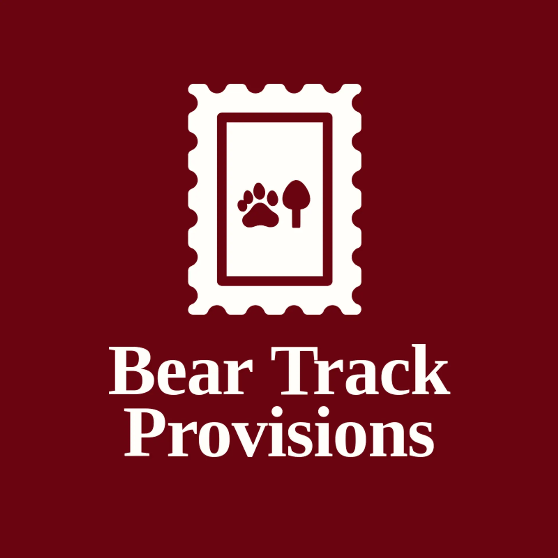 Bear Track Provisions logo for grizzly bear