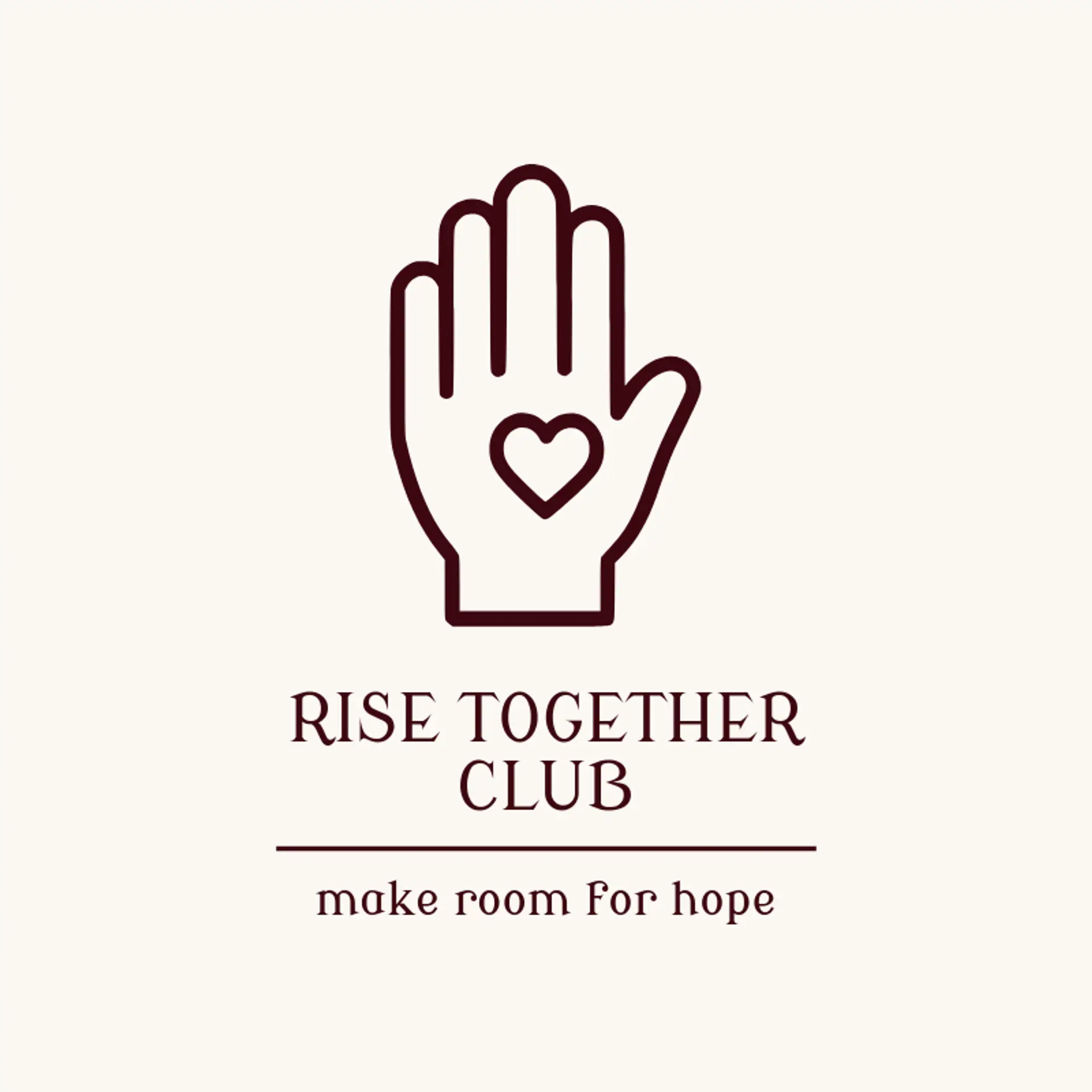 Rise Together Club logo for hand
