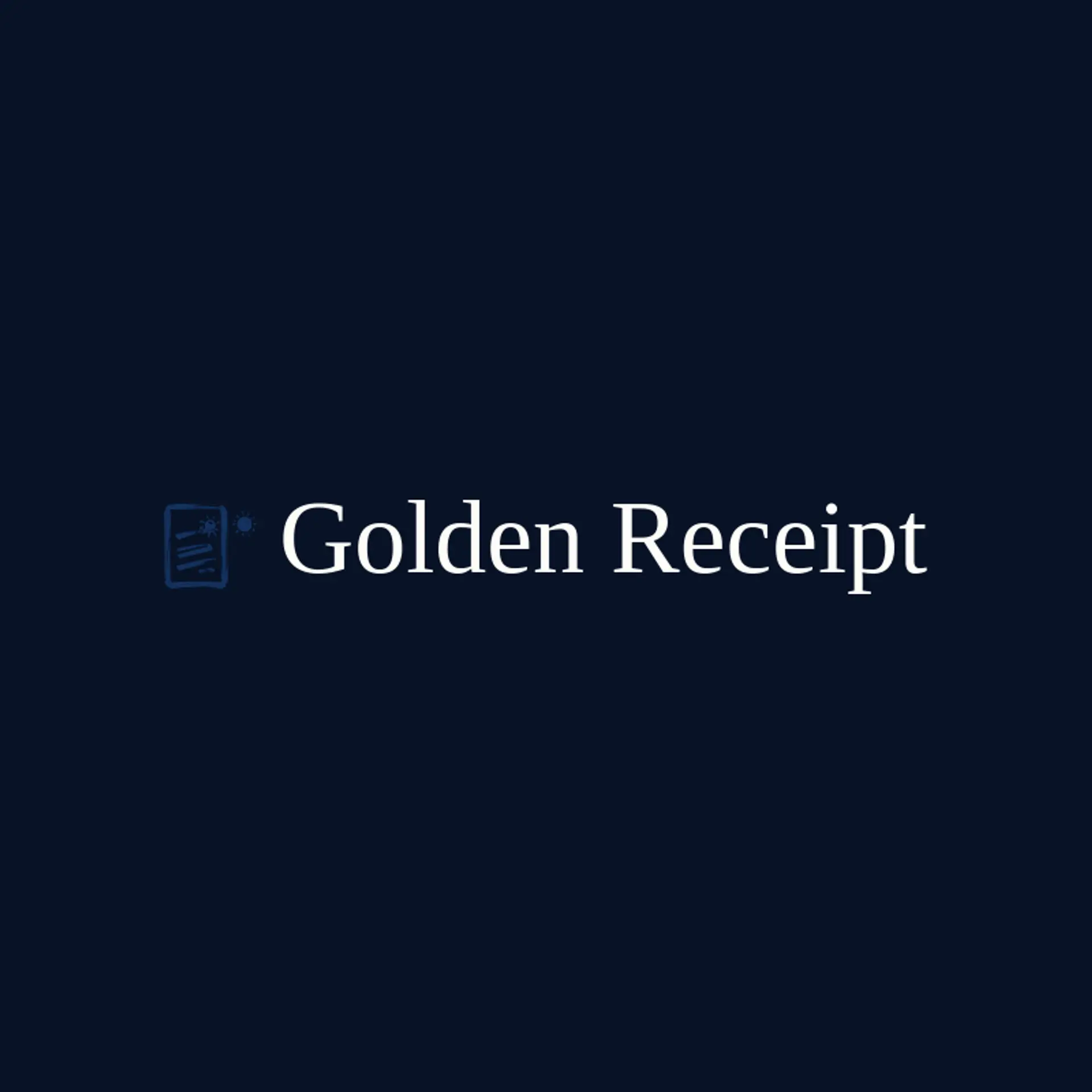 Golden Receipt logo for payment