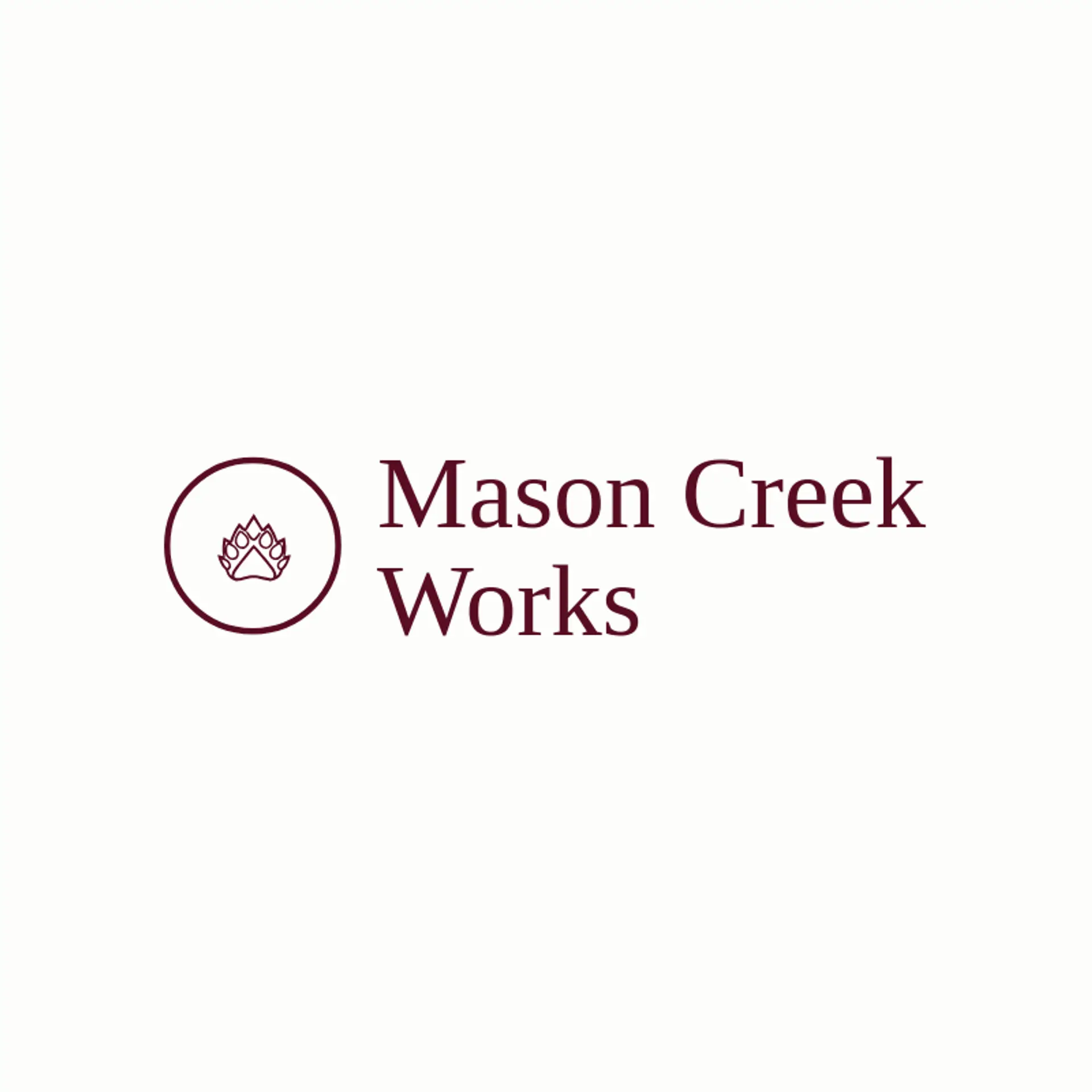 Mason Creek Works logo for masculine