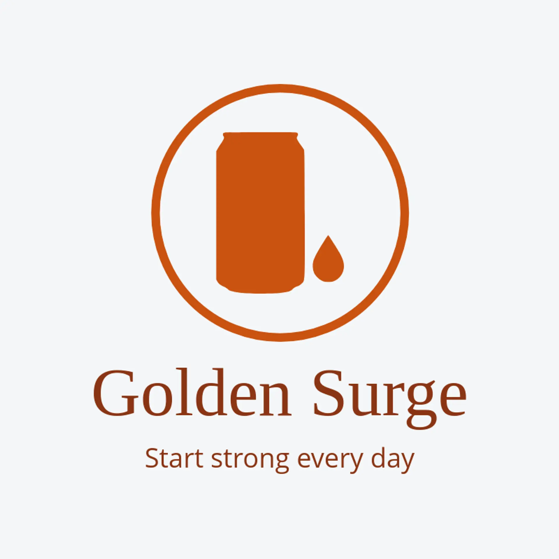 Golden Surge logo for energy drink